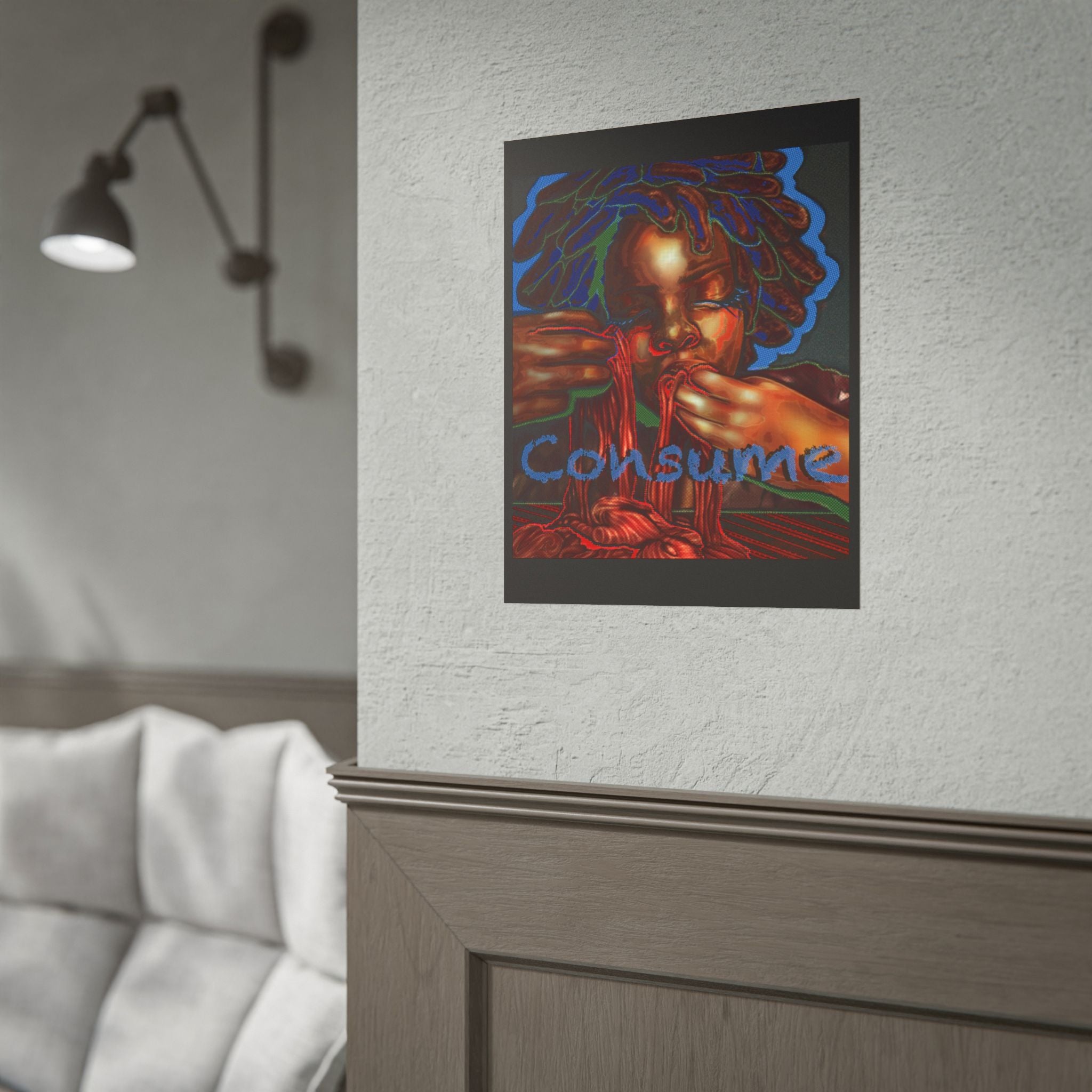 Consume Art Poster — Surreal Portrait Wall Print