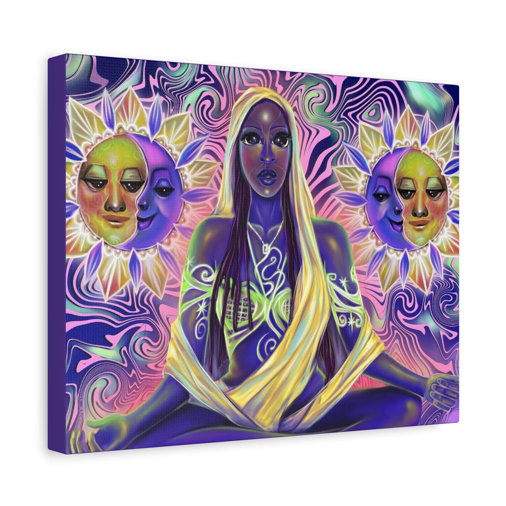 Mystic Goddess Sun & Moon Matte Canvas