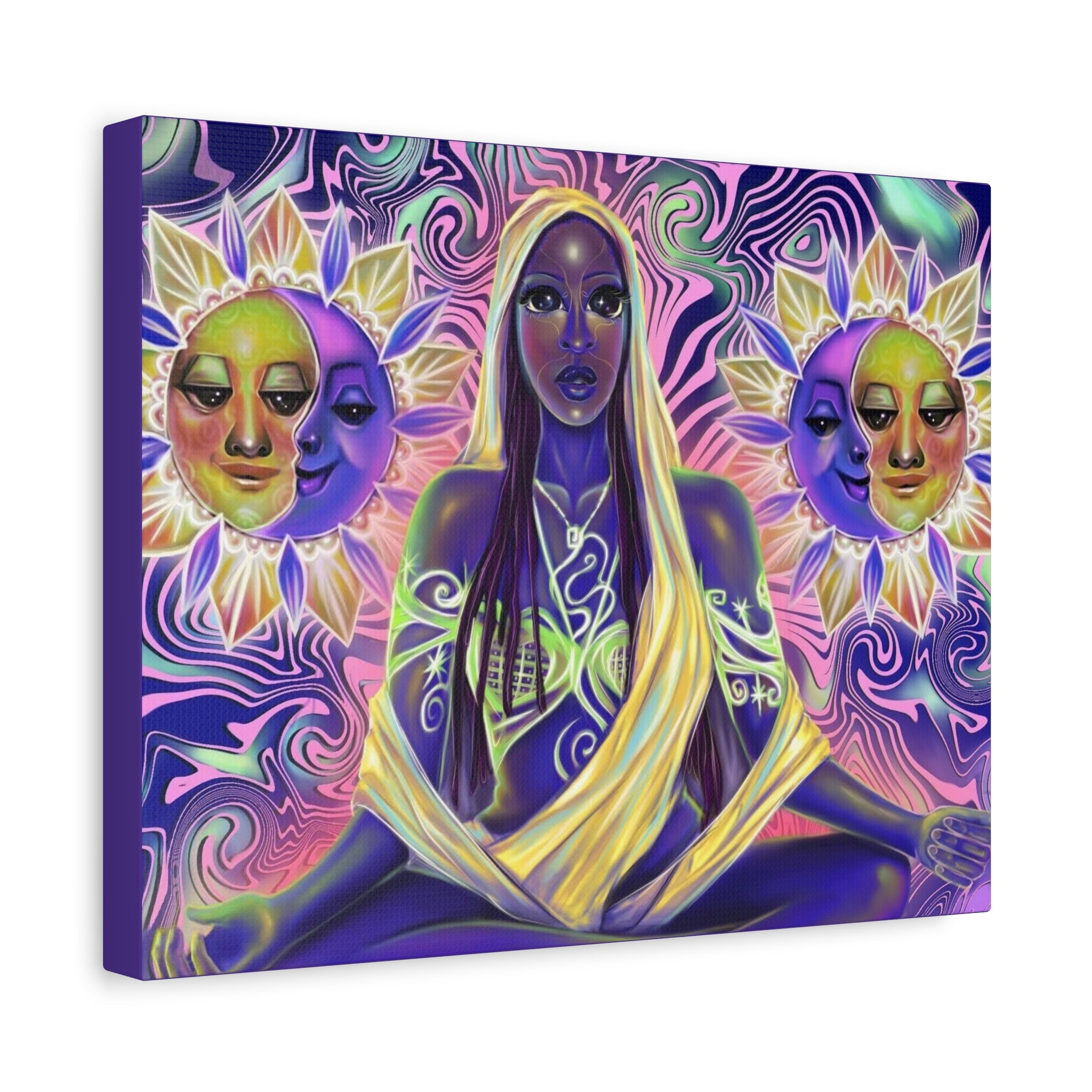 Mystic Goddess Sun & Moon Matte Canvas