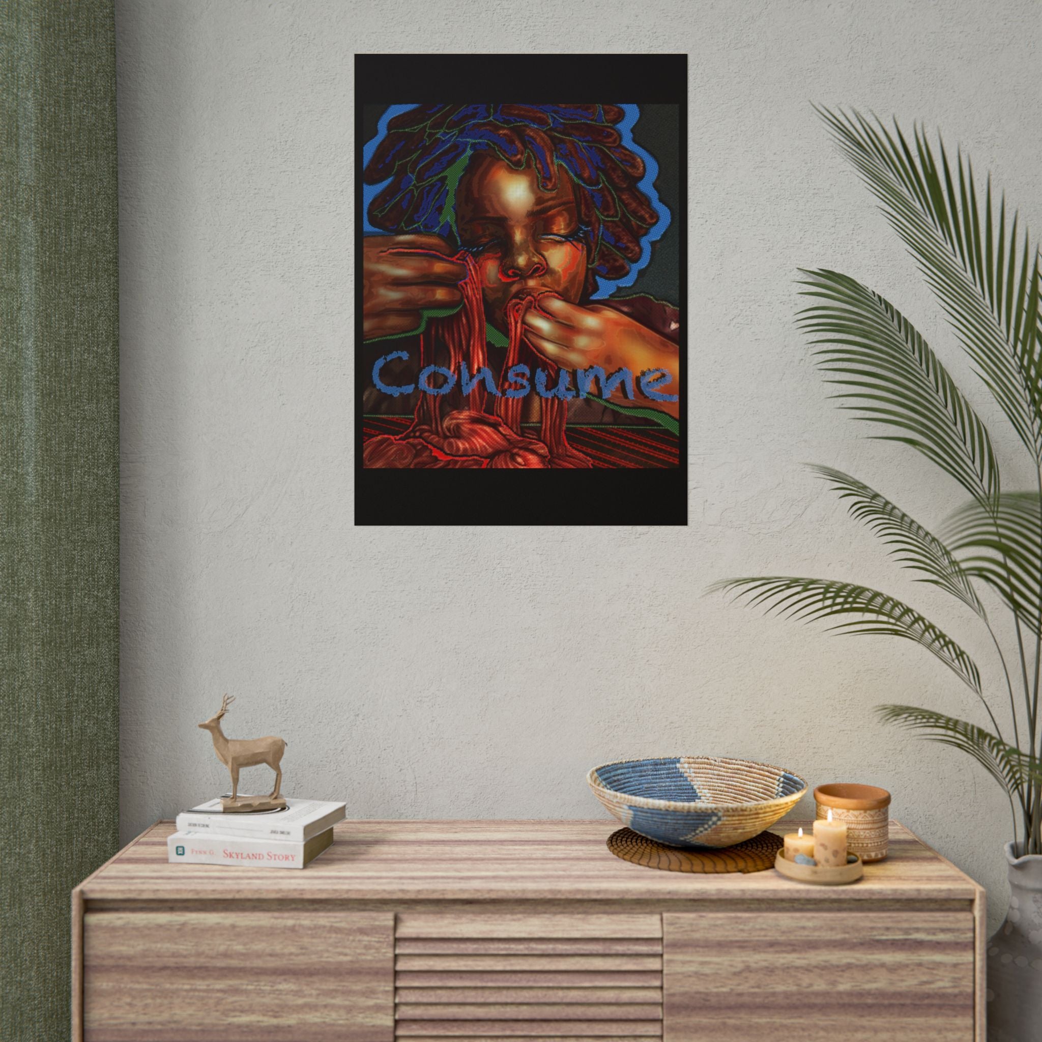 Consume Art Poster — Surreal Portrait Wall Print