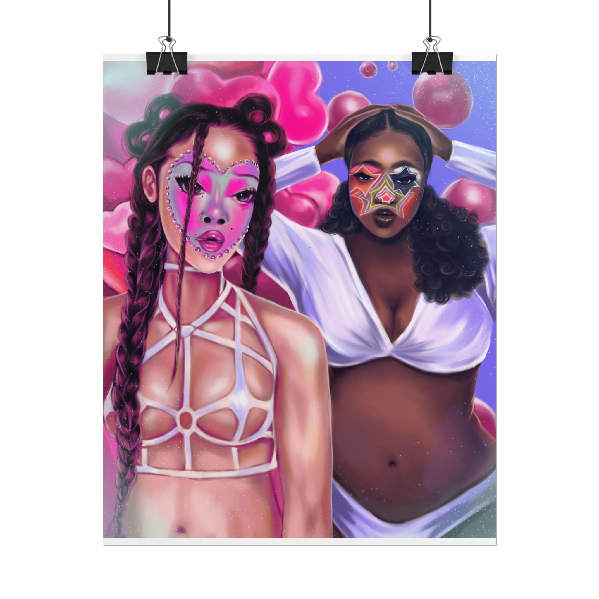 Rolled Poster — Vibrant Afro-Futurist Portrait Art Print