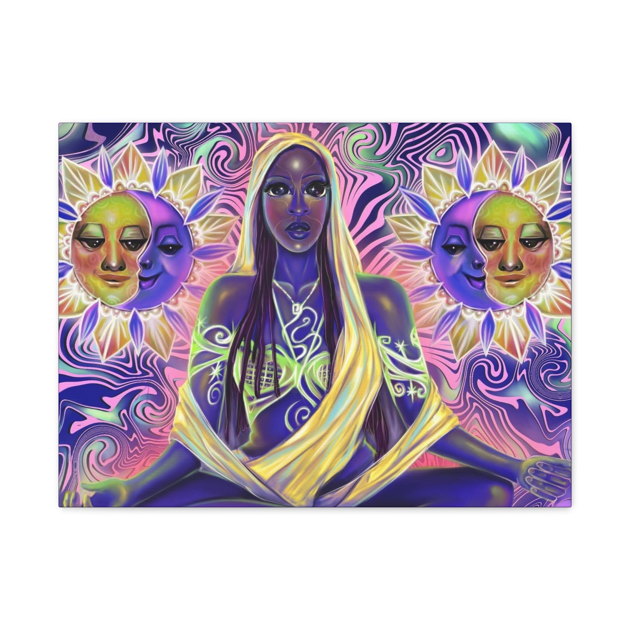 Mystic Goddess Sun & Moon Matte Canvas