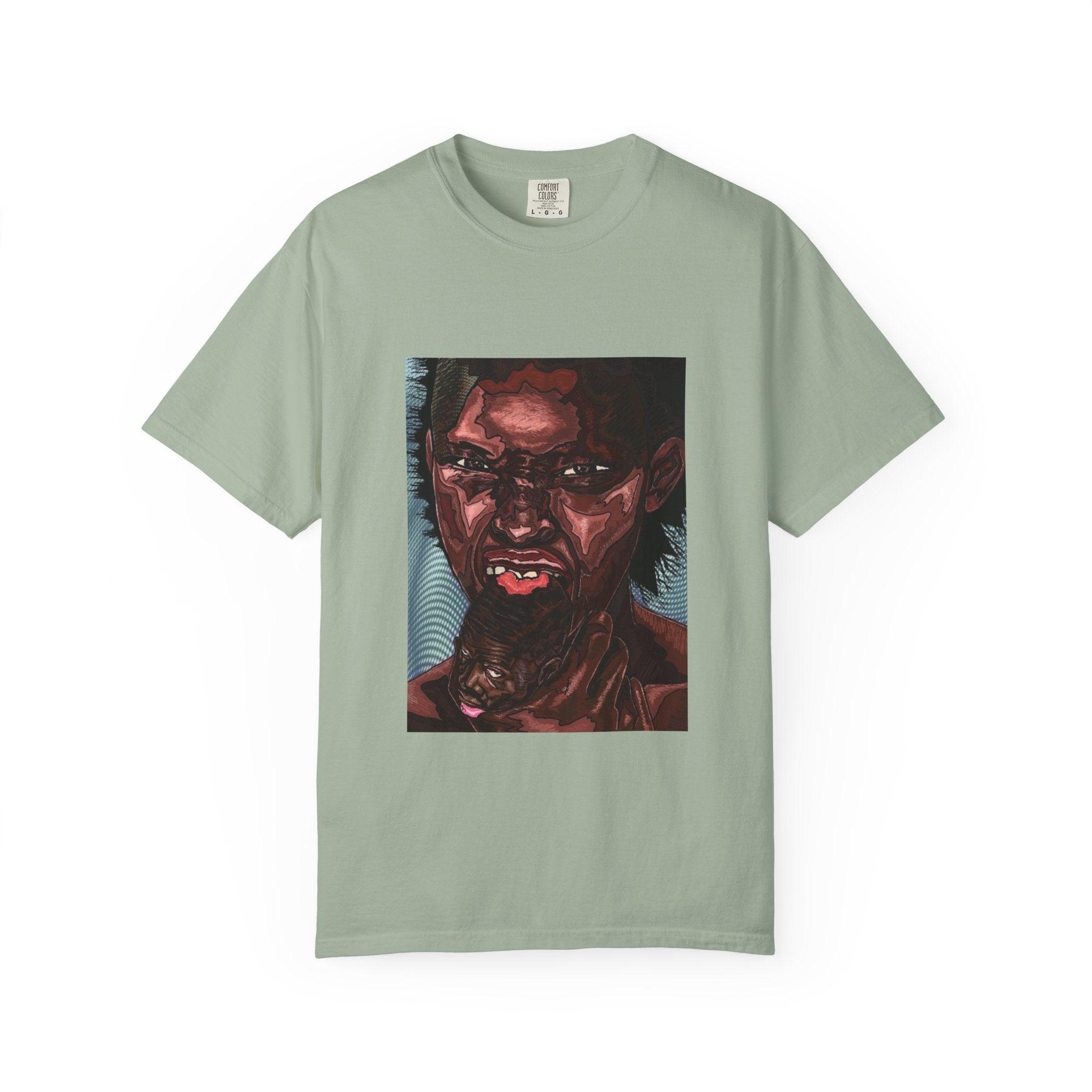 Graphic Portrait T-Shirt — Bold Expressive Face Art Tee