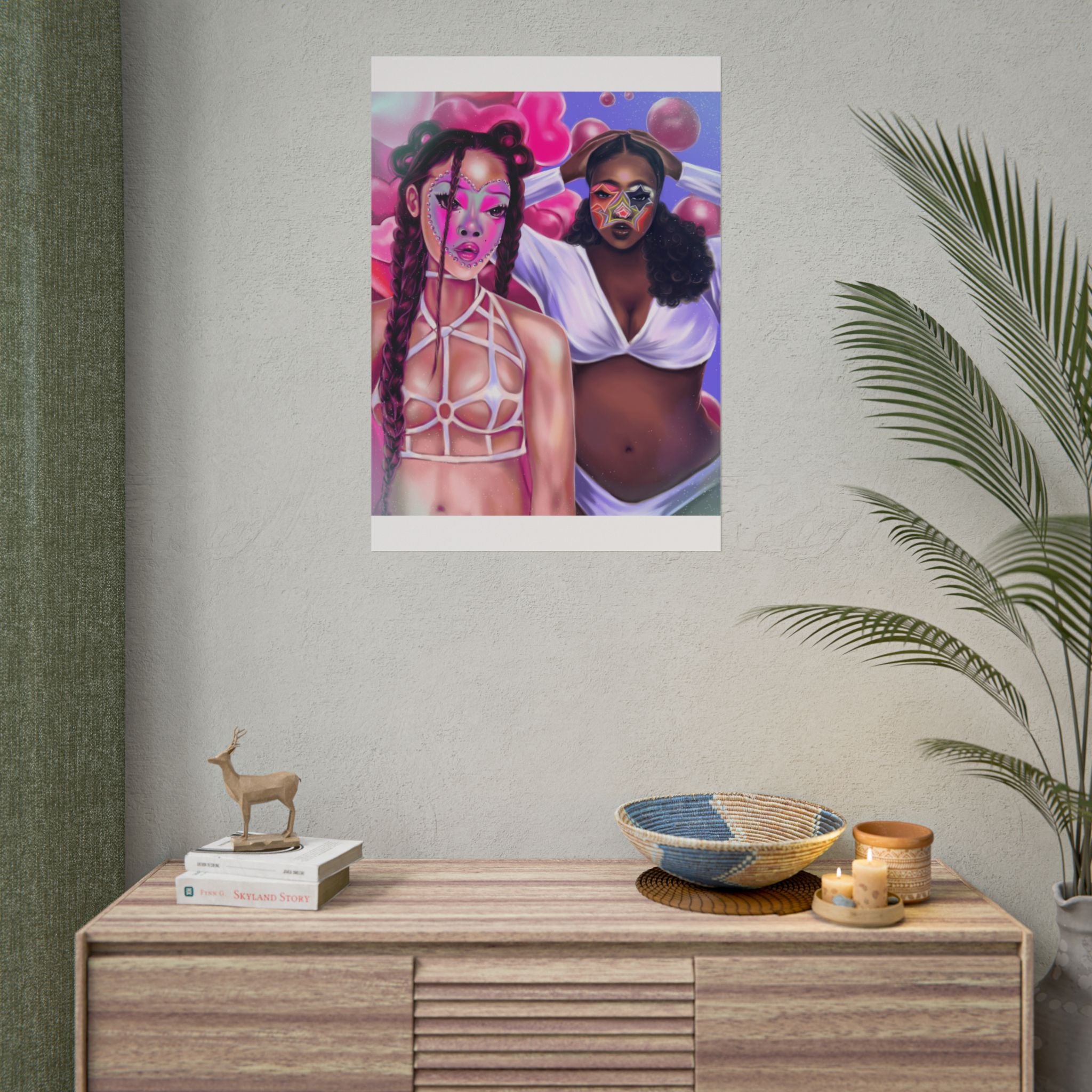 Rolled Poster — Vibrant Afro-Futurist Portrait Art Print