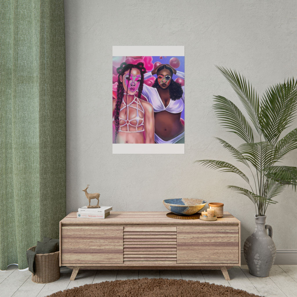 Rolled Poster — Vibrant Afro-Futurist Portrait Art Print