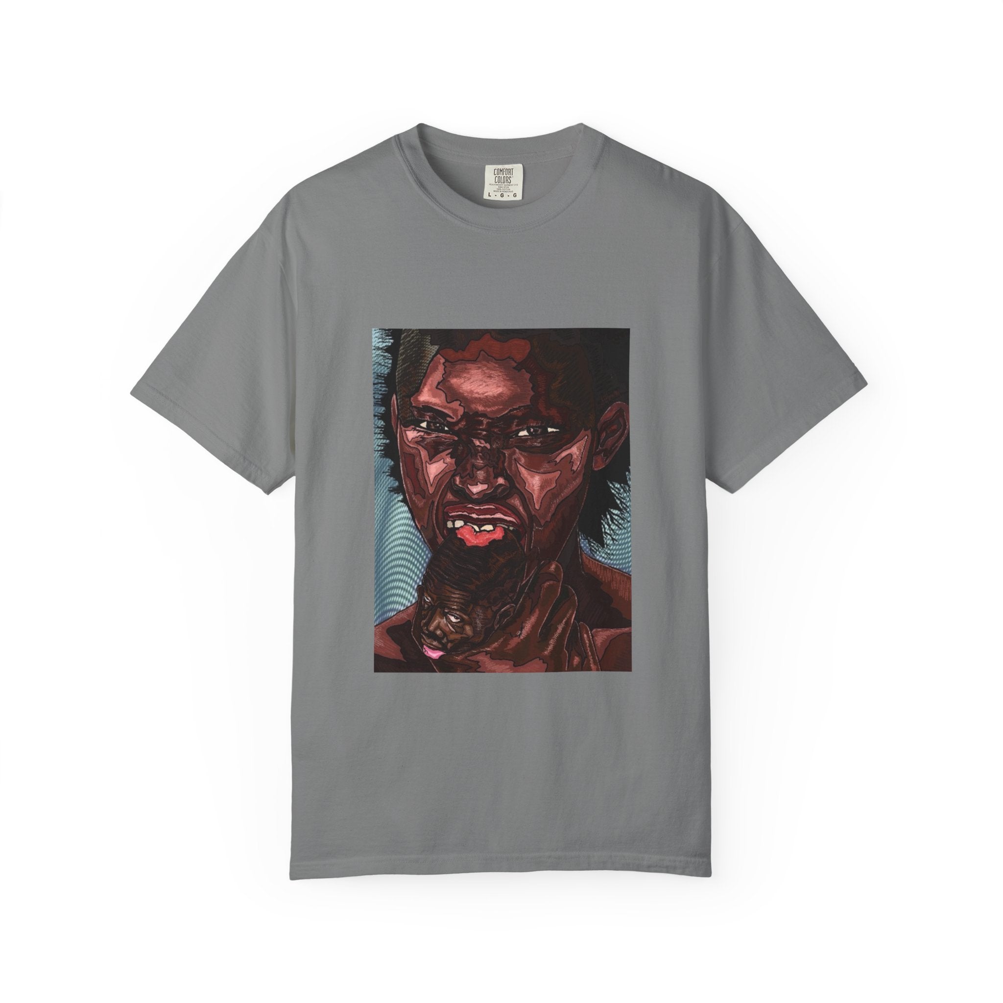 Graphic Portrait T-Shirt — Bold Expressive Face Art Tee