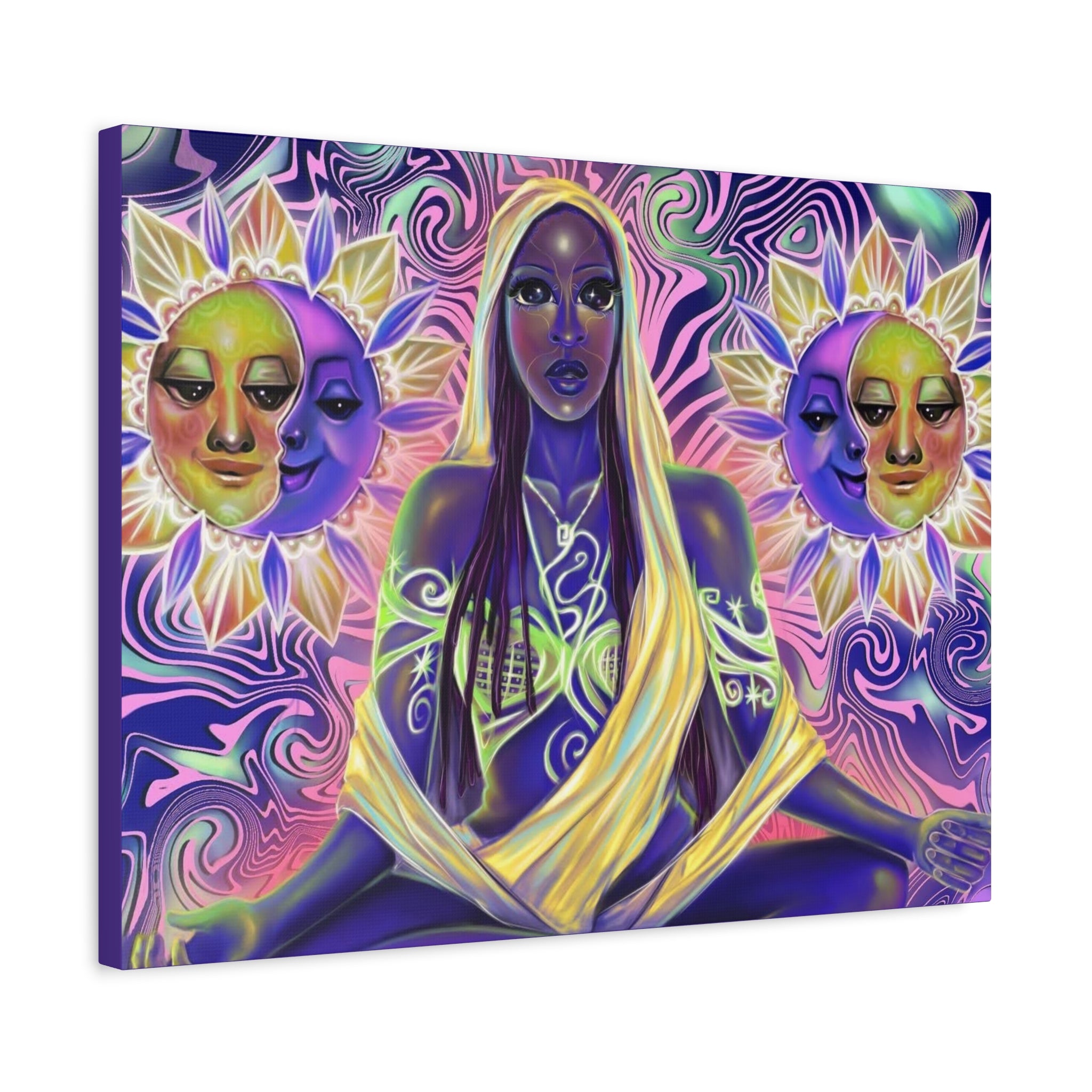 Mystic Goddess Sun & Moon Matte Canvas