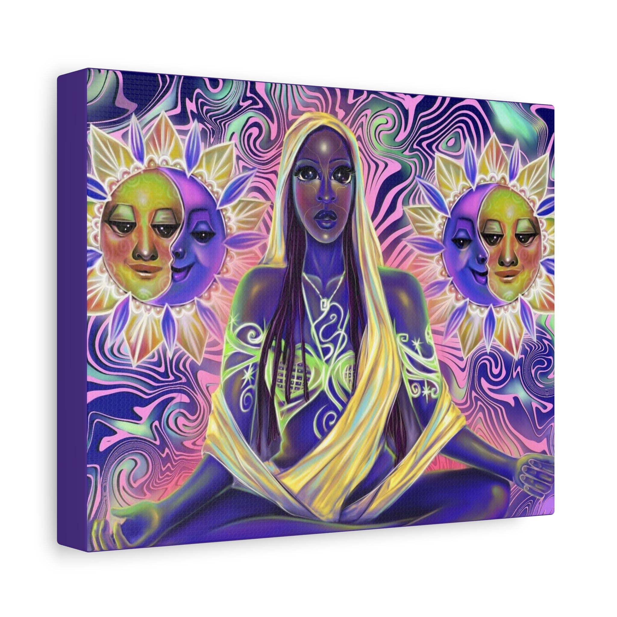 Mystic Goddess Sun & Moon Matte Canvas