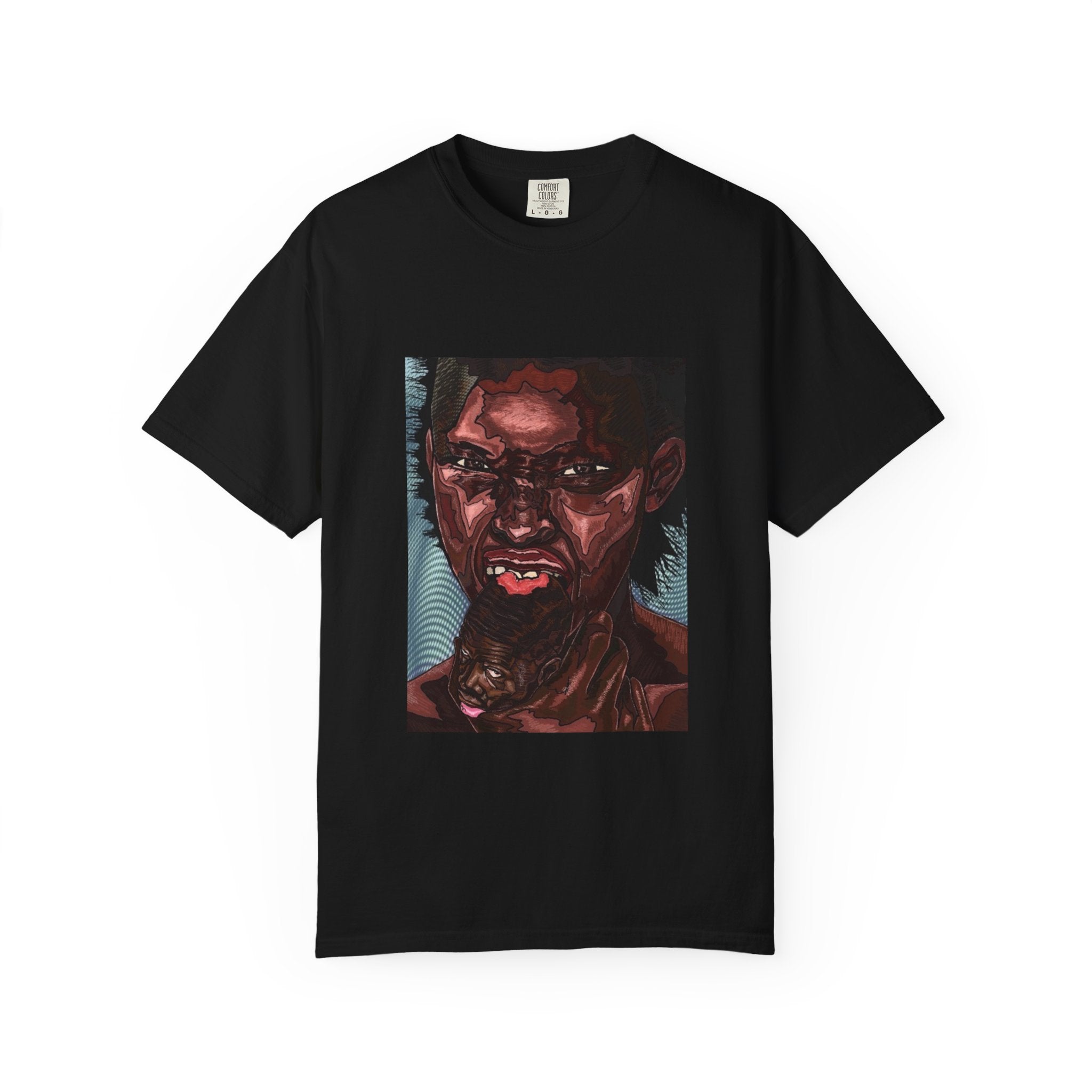 Graphic Portrait T-Shirt — Bold Expressive Face Art Tee
