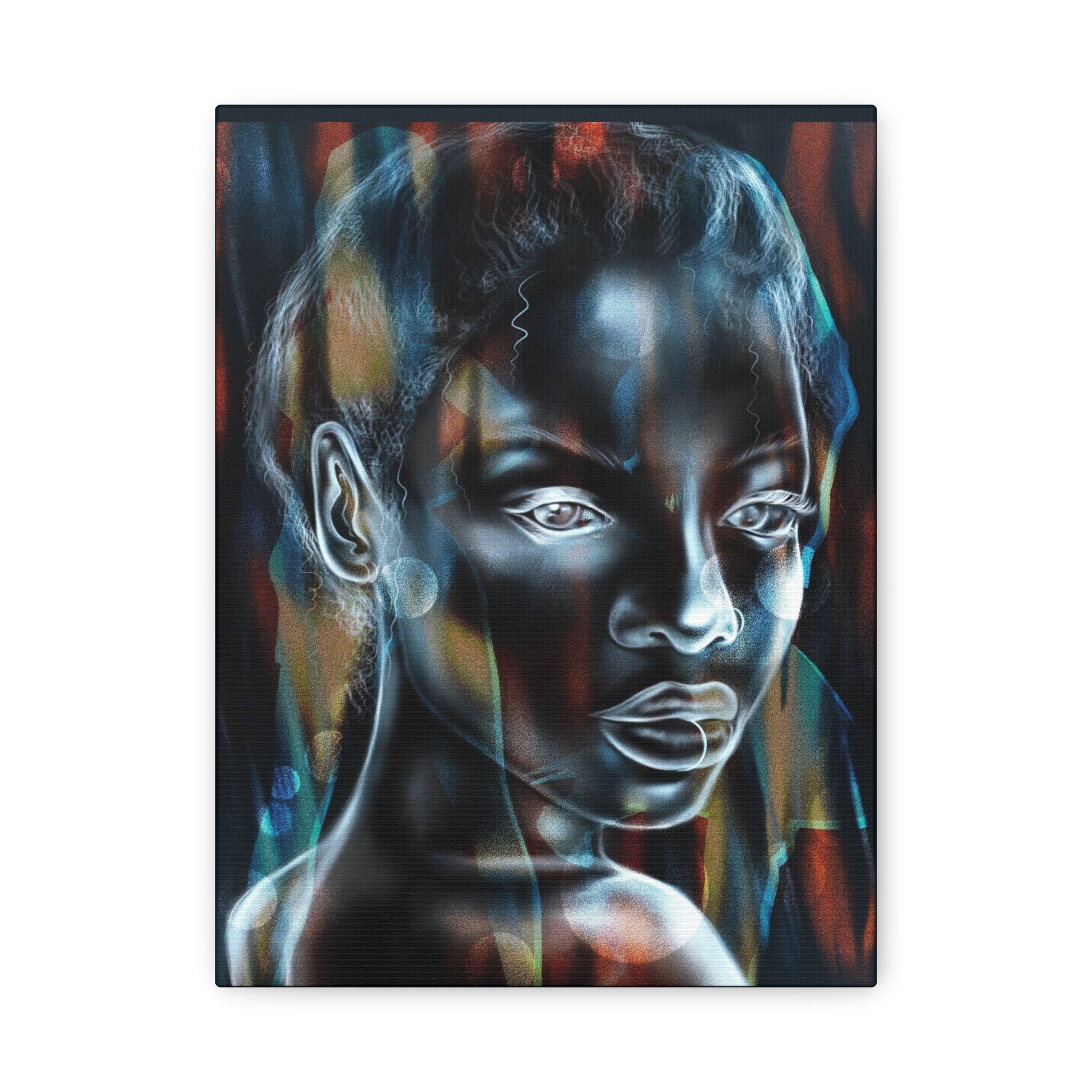 Matte Stretched Canvas Wall Art — Ethereal Portrait Painting