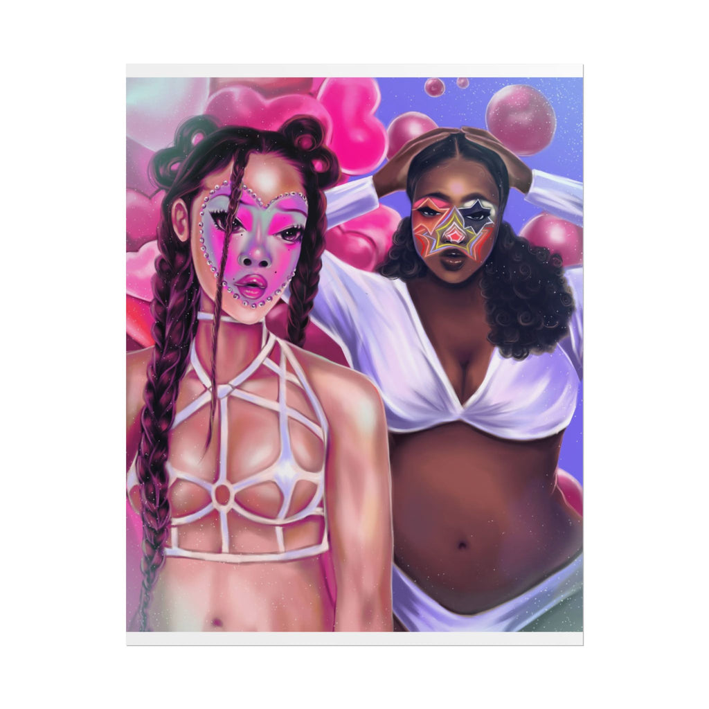 Rolled Poster — Vibrant Afro-Futurist Portrait Art Print