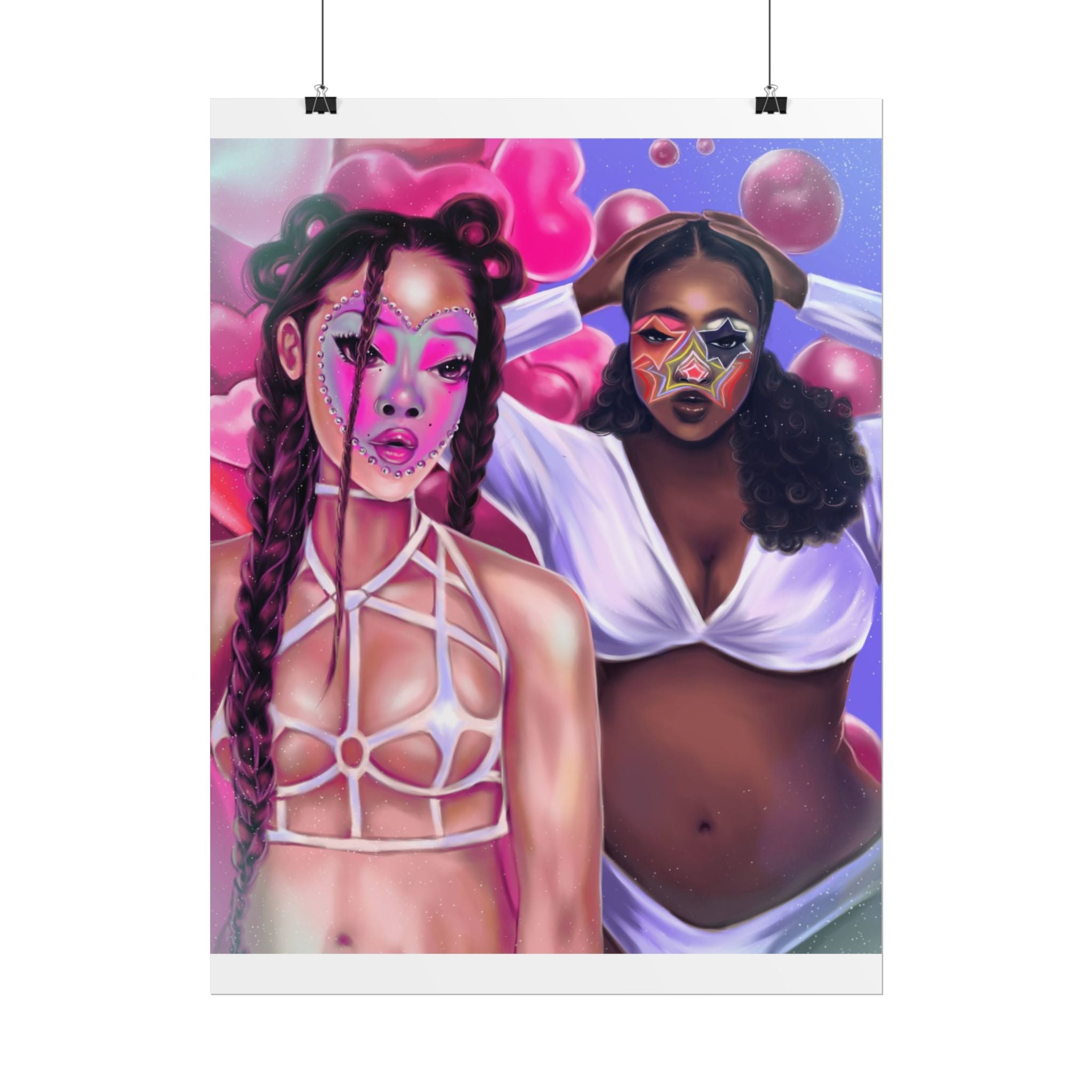 Rolled Poster — Vibrant Afro-Futurist Portrait Art Print