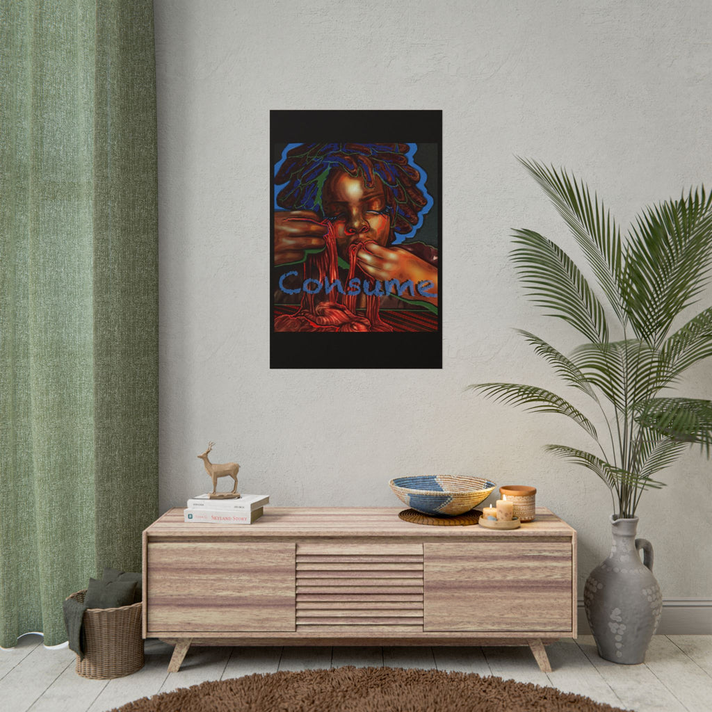 Consume Art Poster — Surreal Portrait Wall Print