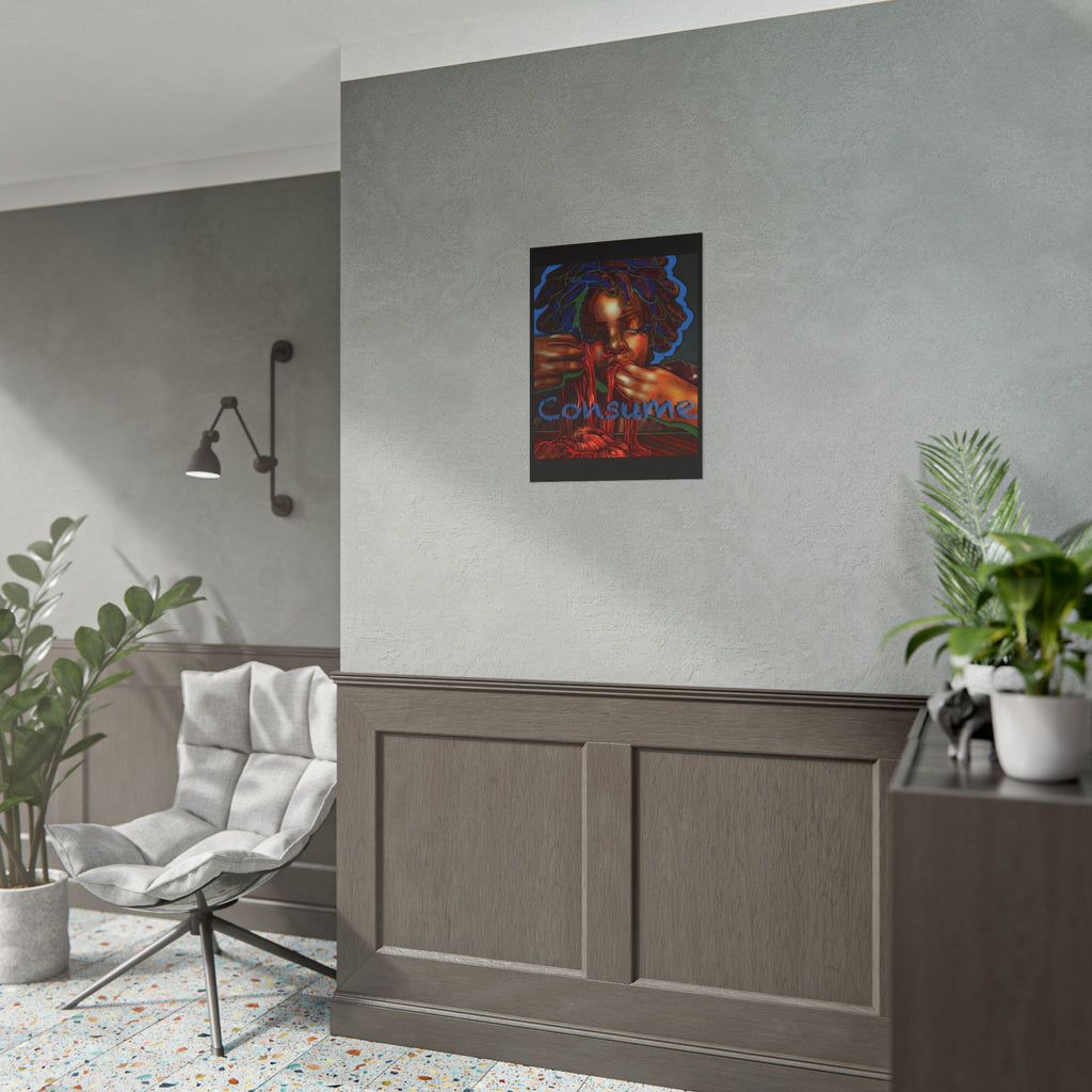 Consume Art Poster — Surreal Portrait Wall Print