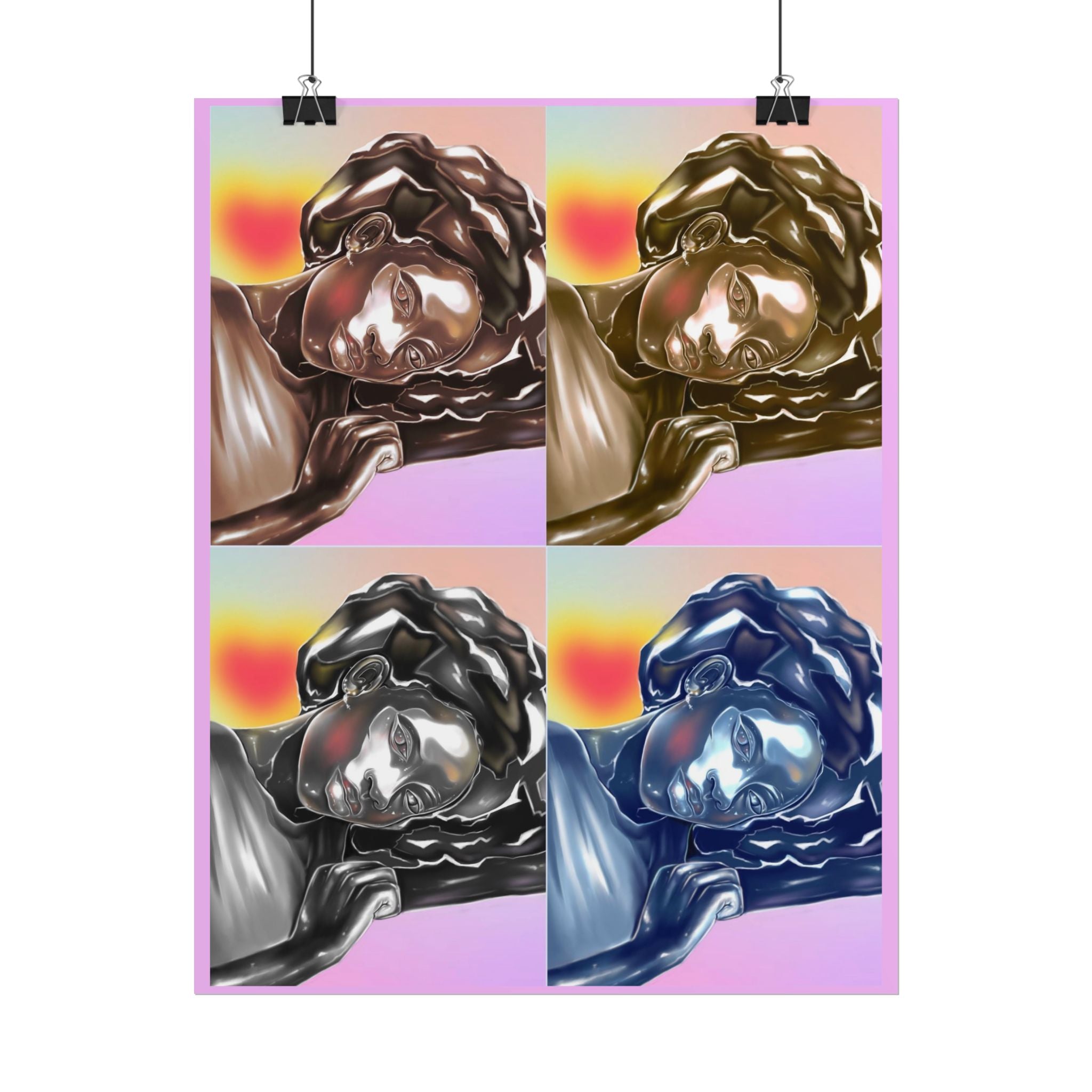 Pop Art Sleeping Angel Poster — Rolled Wall Art Print