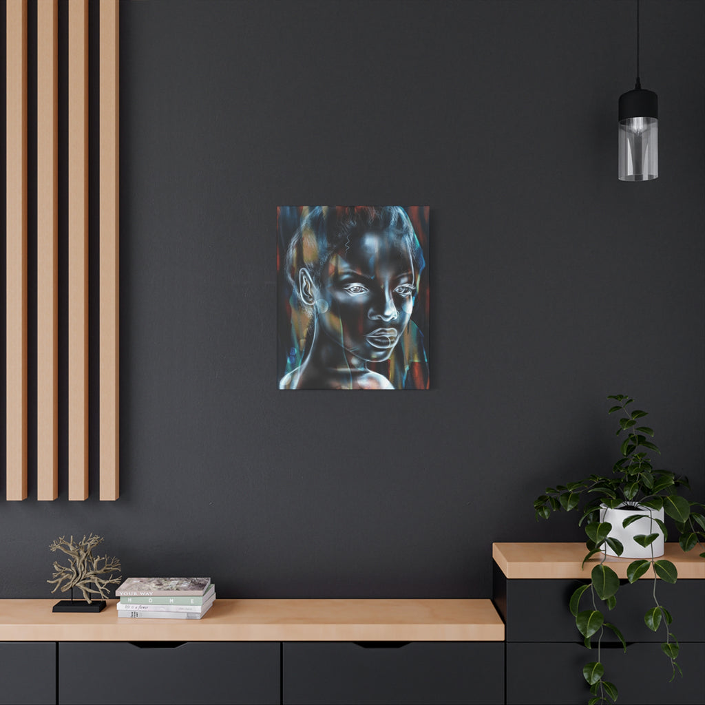 Matte Stretched Canvas Wall Art — Ethereal Portrait Painting