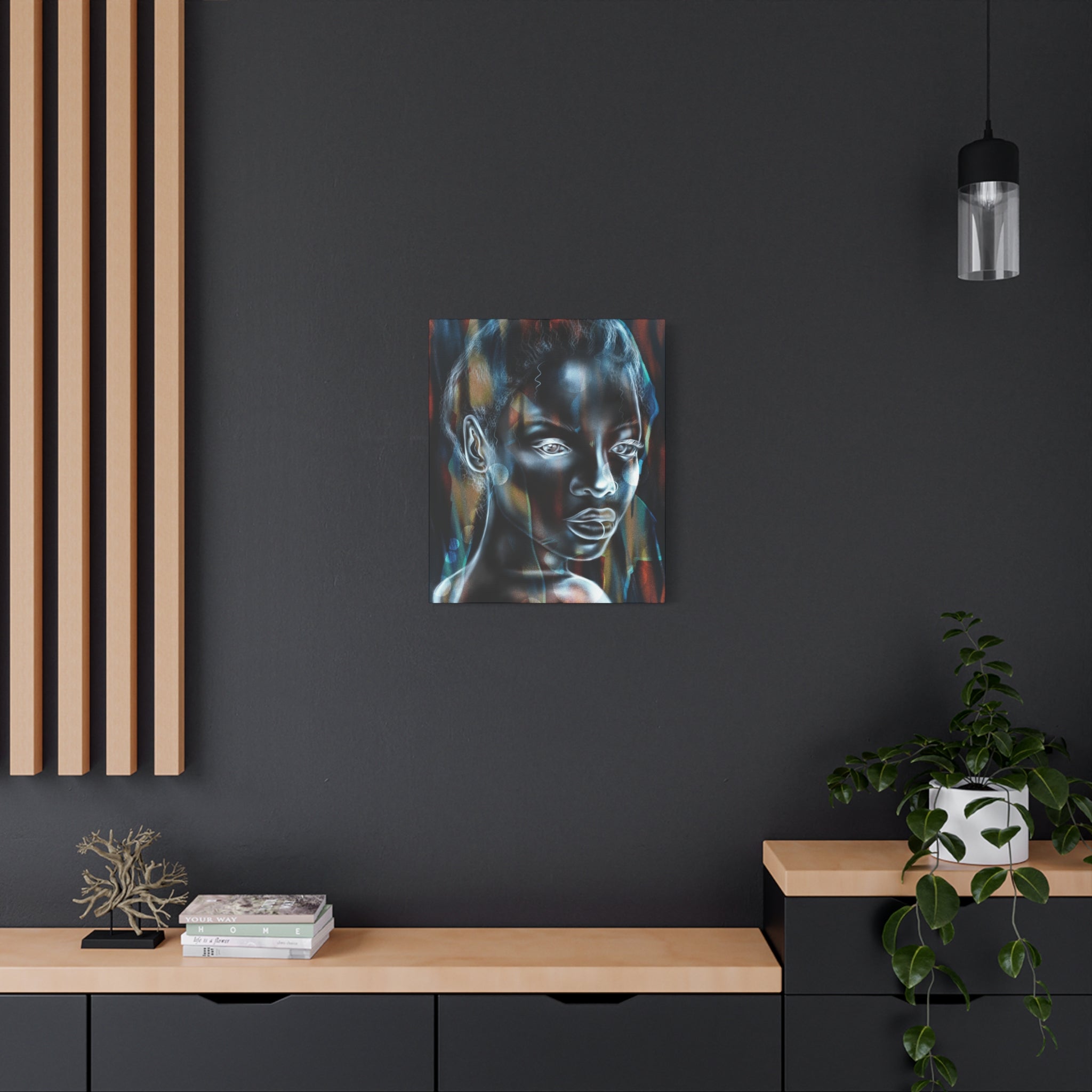 Matte Stretched Canvas Wall Art — Ethereal Portrait Painting
