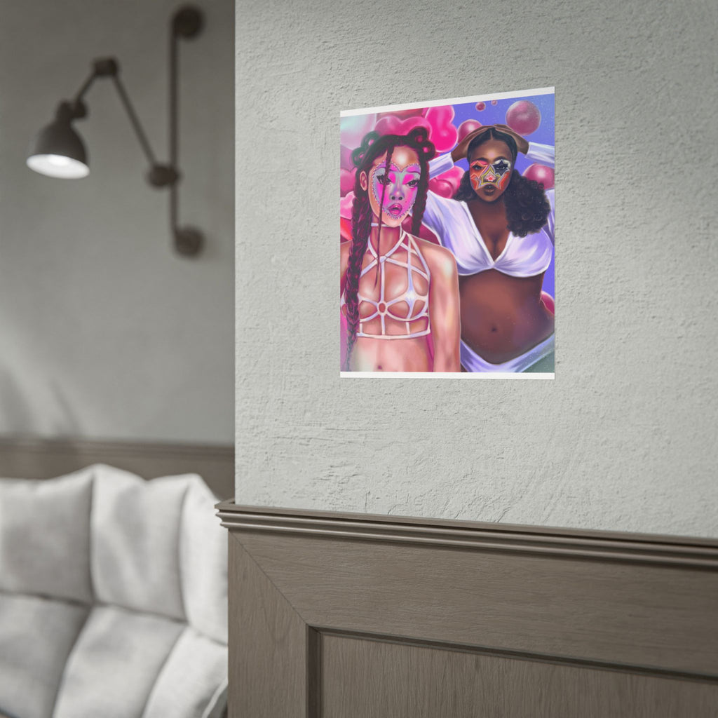 Rolled Poster — Vibrant Afro-Futurist Portrait Art Print