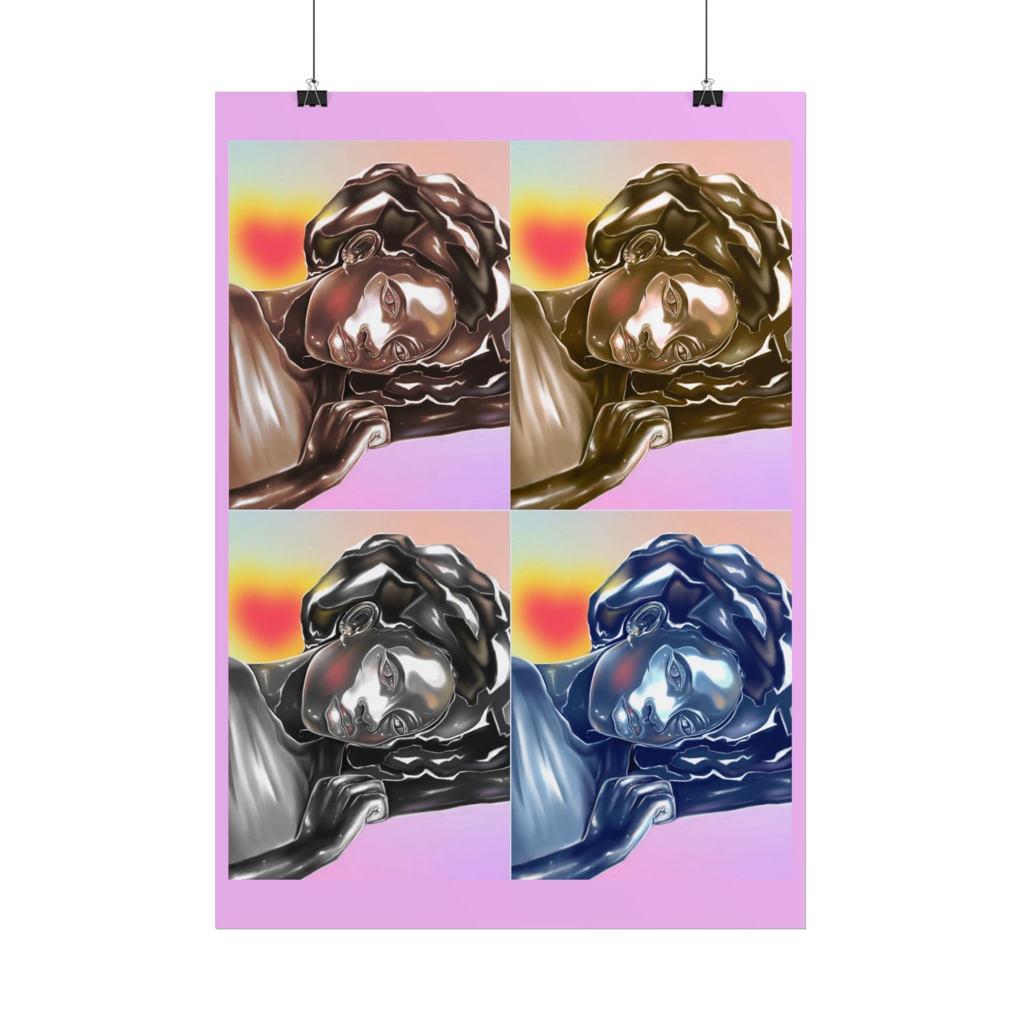 Pop Art Sleeping Angel Poster — Rolled Wall Art Print
