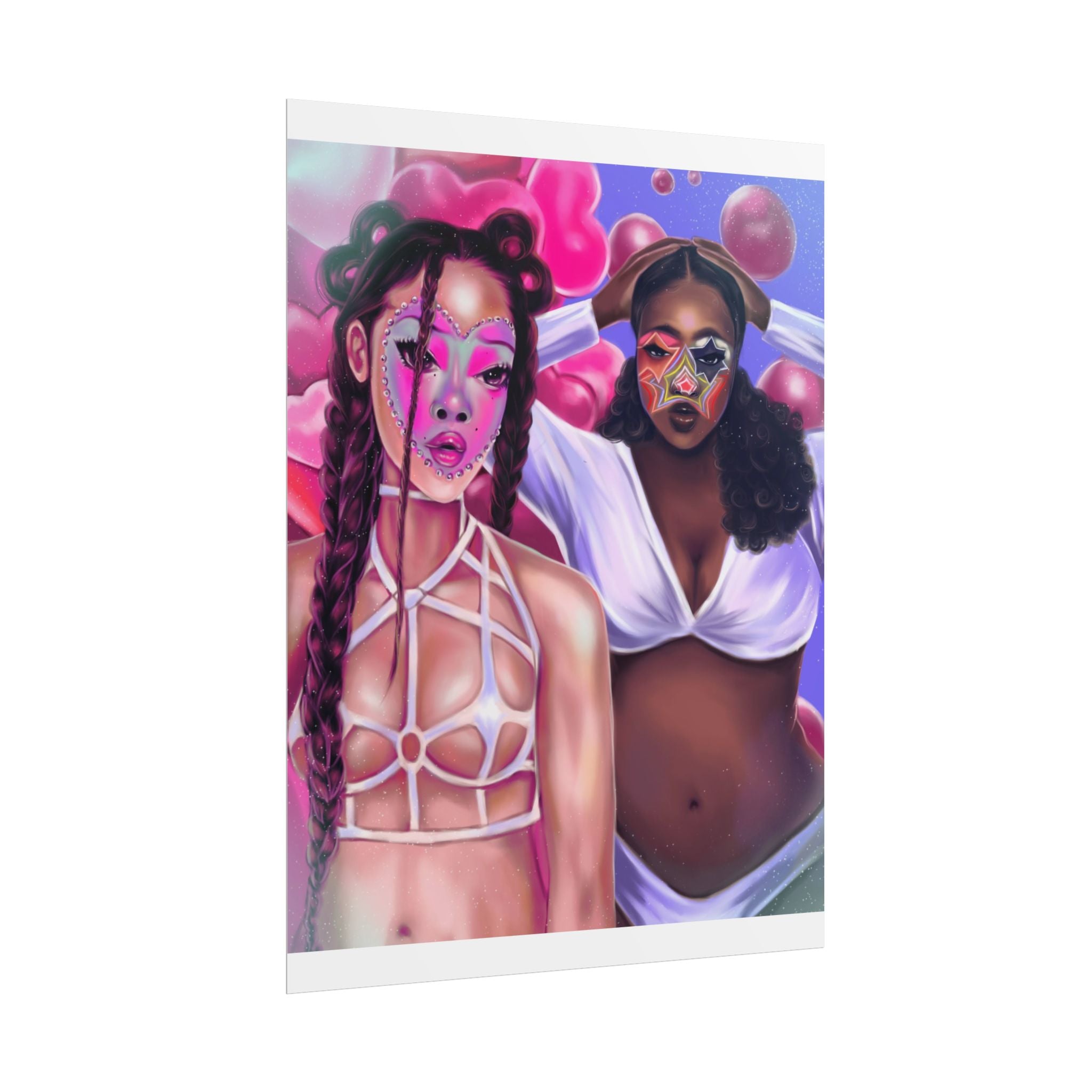 Rolled Poster — Vibrant Afro-Futurist Portrait Art Print