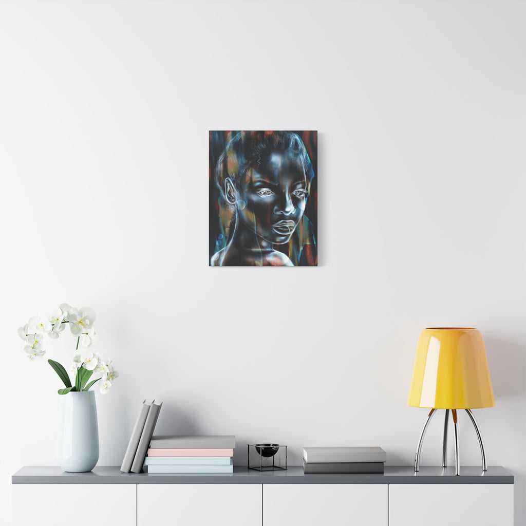 Matte Stretched Canvas Wall Art — Ethereal Portrait Painting