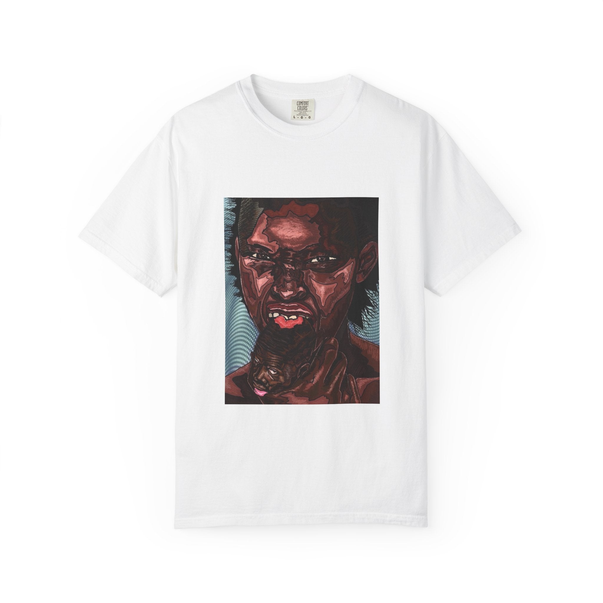 Graphic Portrait T-Shirt — Bold Expressive Face Art Tee