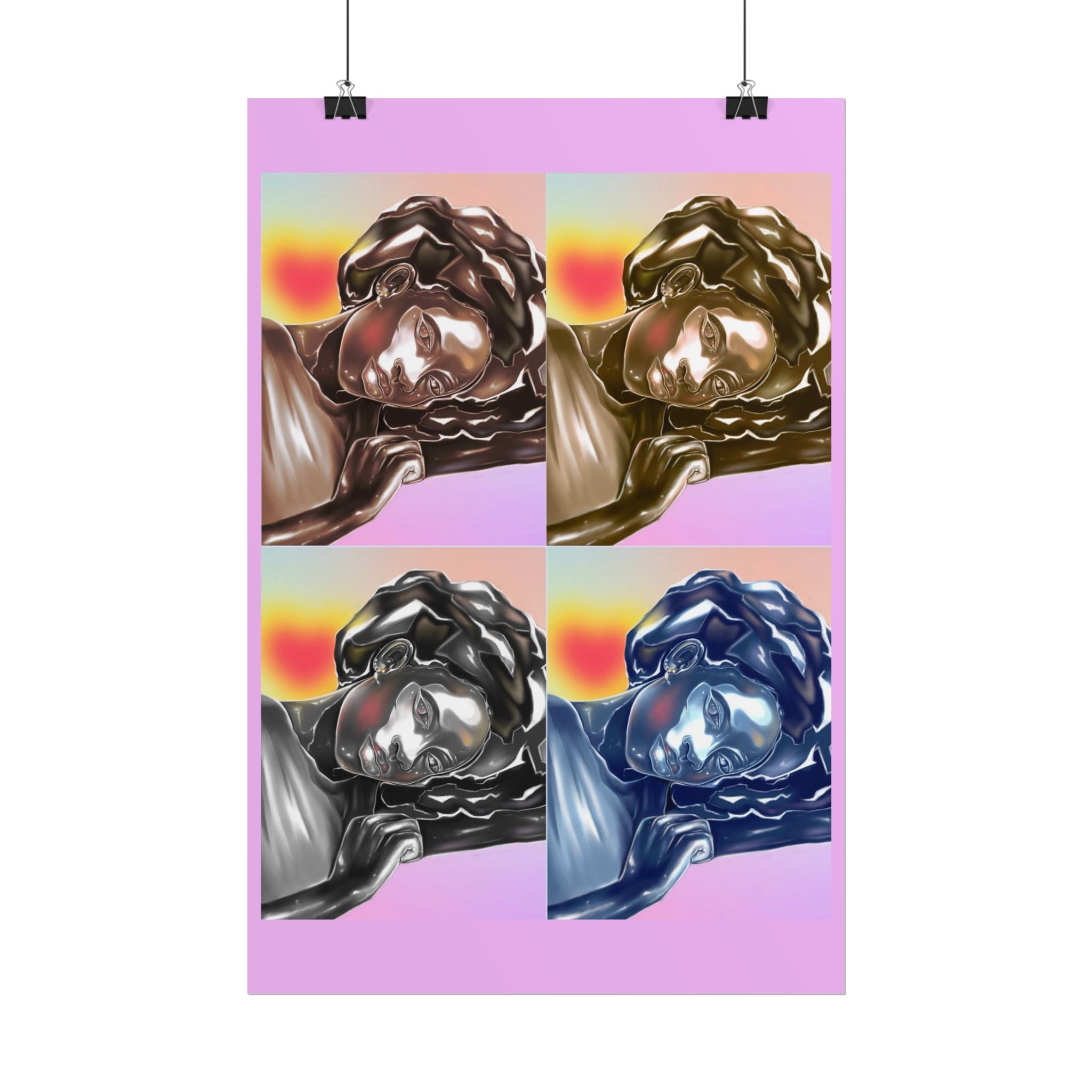 Pop Art Sleeping Angel Poster — Rolled Wall Art Print