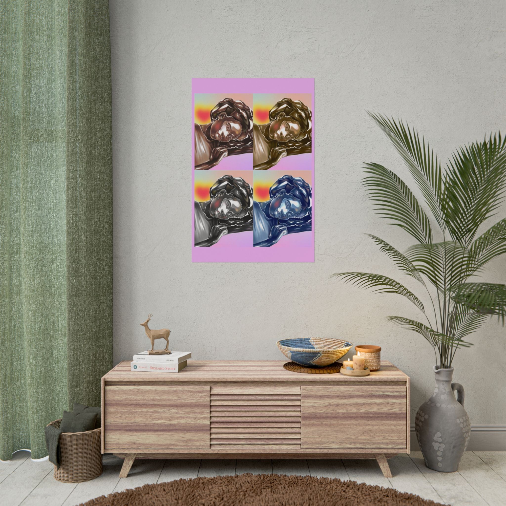 Pop Art Sleeping Angel Poster — Rolled Wall Art Print