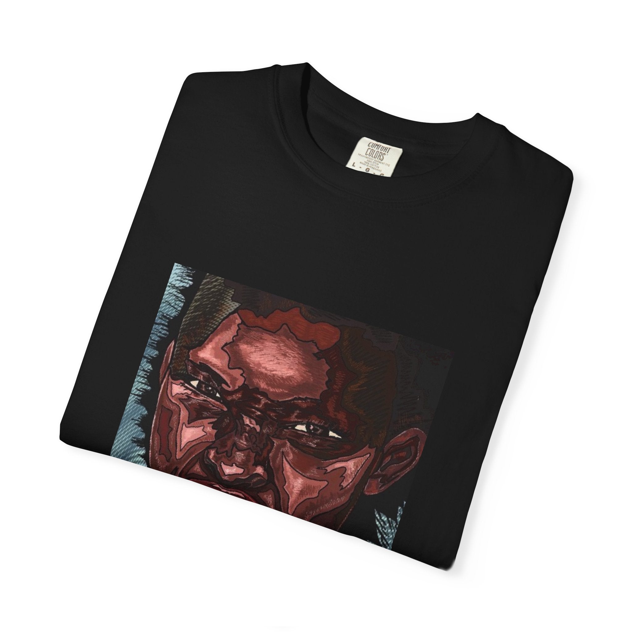 Graphic Portrait T-Shirt — Bold Expressive Face Art Tee