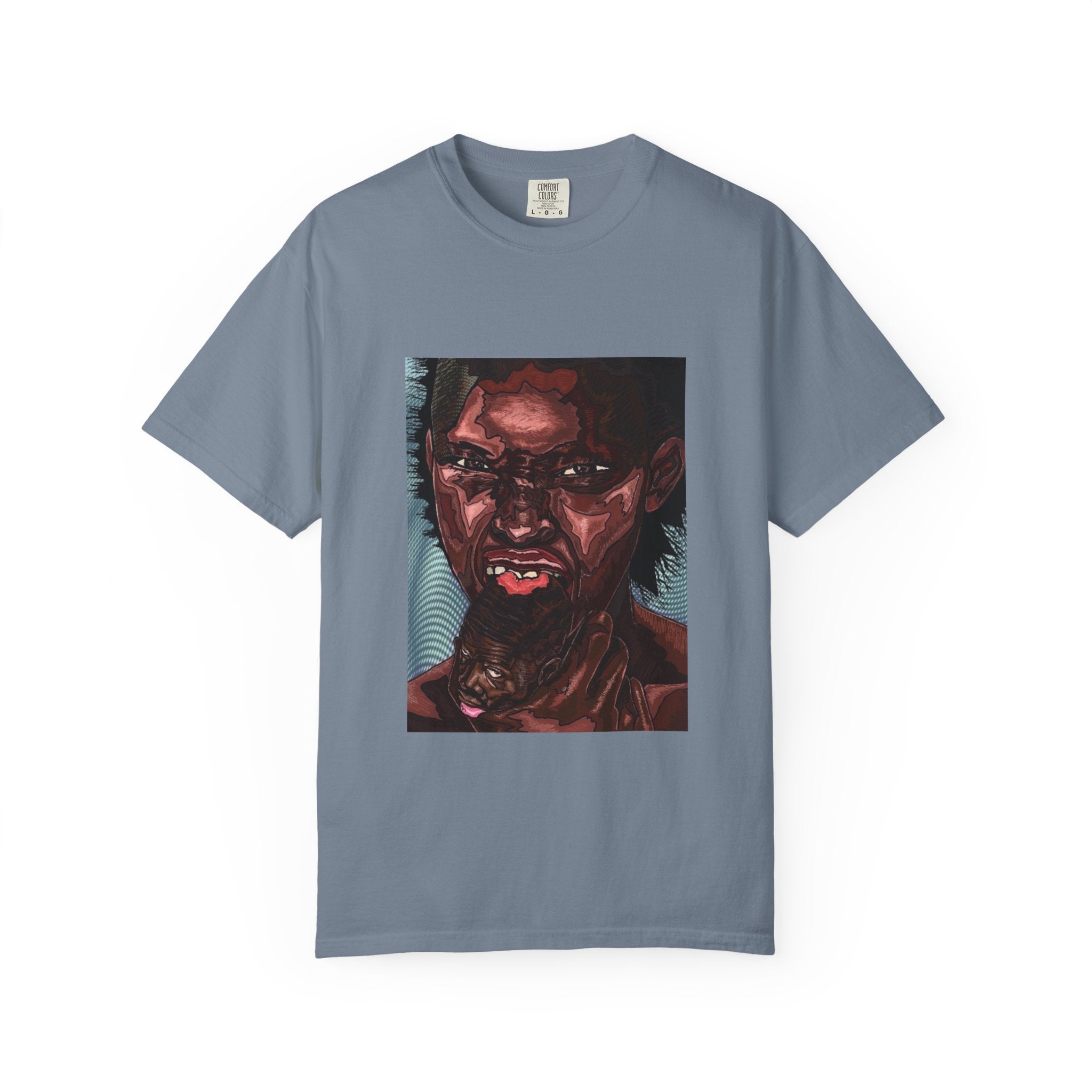 Graphic Portrait T-Shirt — Bold Expressive Face Art Tee