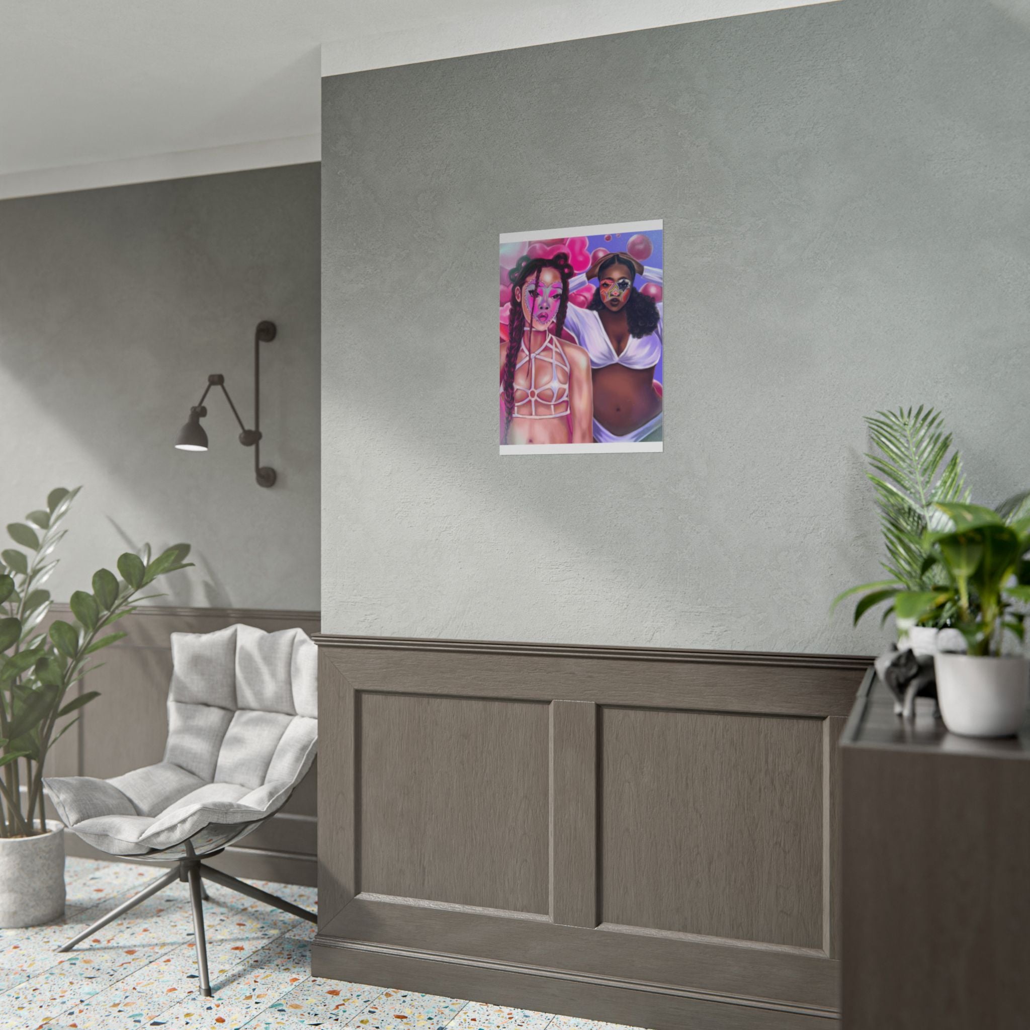 Rolled Poster — Vibrant Afro-Futurist Portrait Art Print