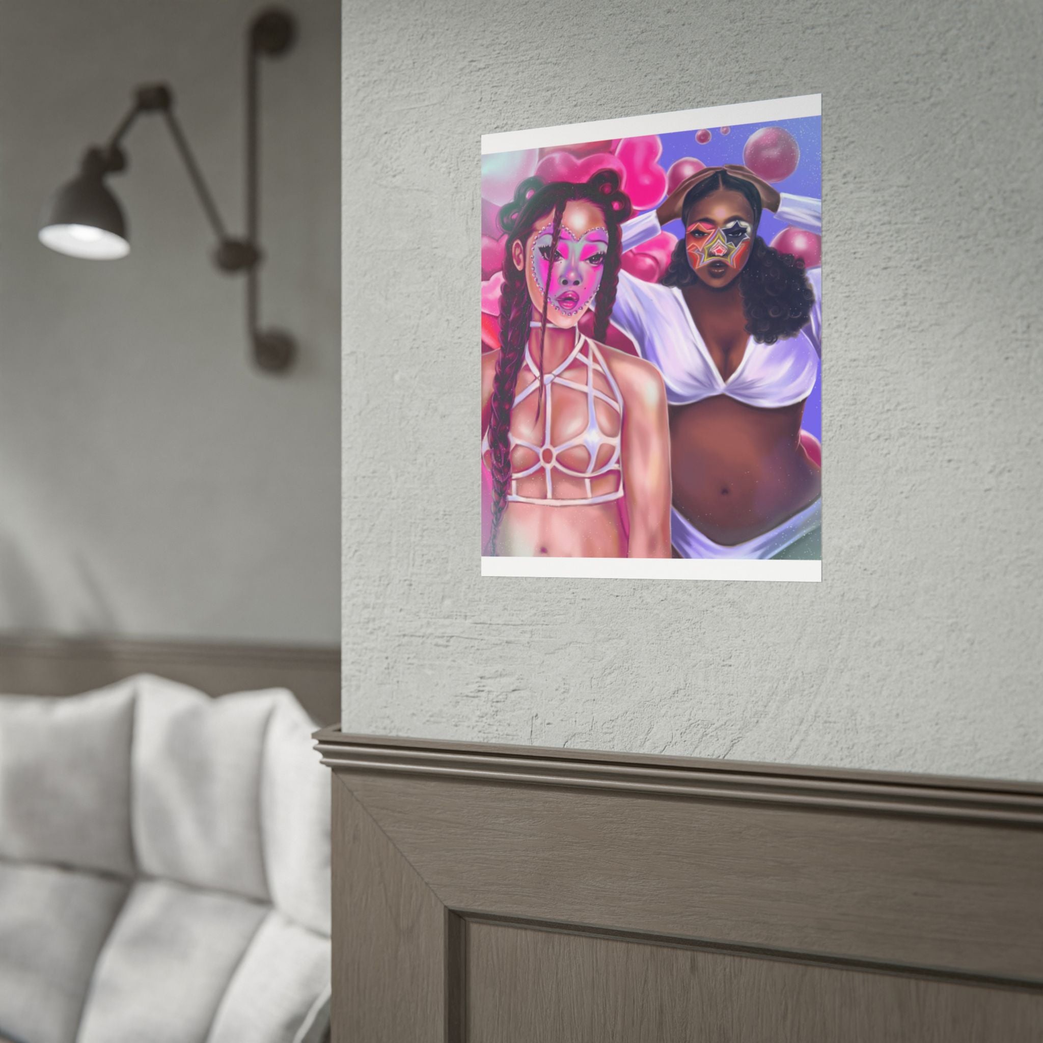 Rolled Poster — Vibrant Afro-Futurist Portrait Art Print