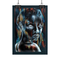 Abstract Neon Portrait Poster — Rolled Art Print