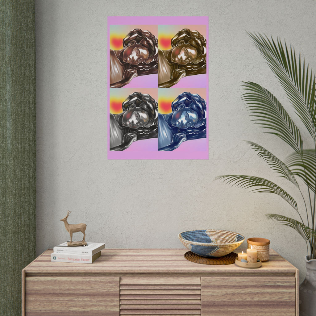 Pop Art Sleeping Angel Poster — Rolled Wall Art Print