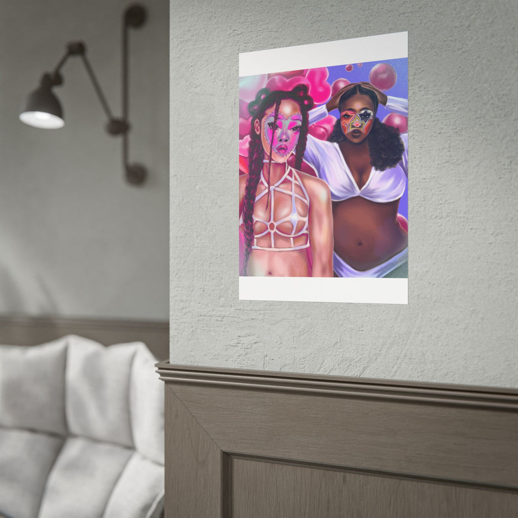 Rolled Poster — Vibrant Afro-Futurist Portrait Art Print