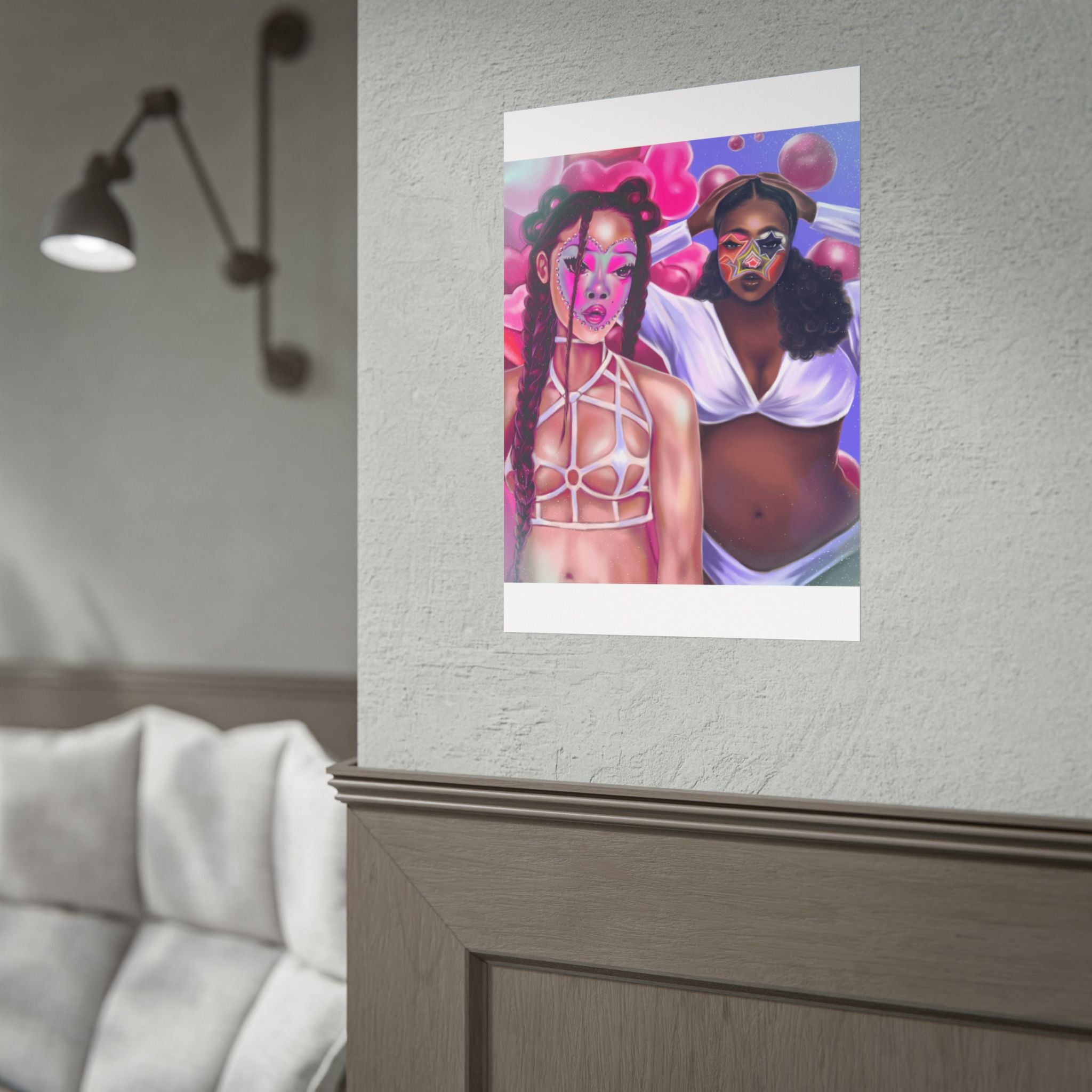 Rolled Poster — Vibrant Afro-Futurist Portrait Art Print