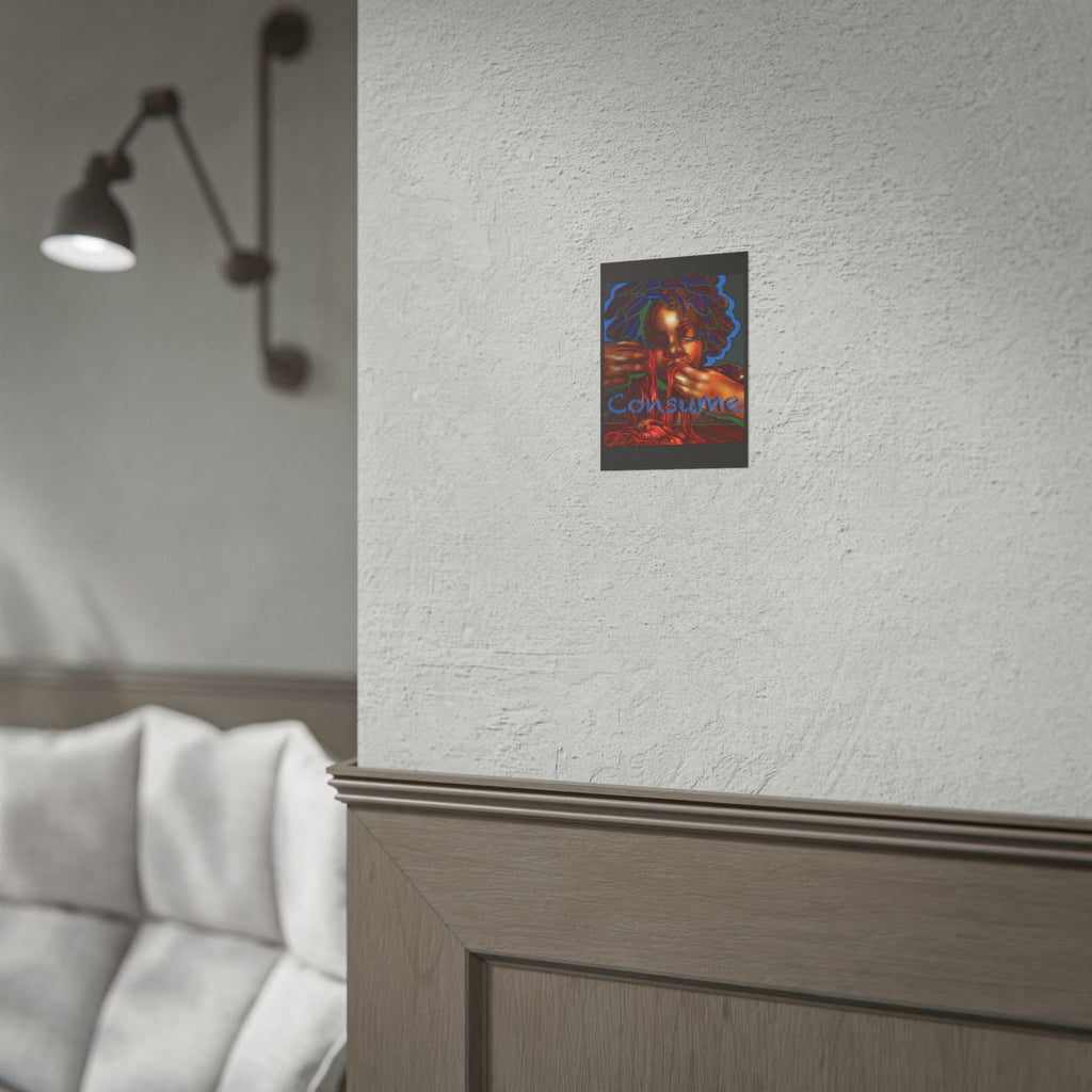 Consume Art Poster — Surreal Portrait Wall Print