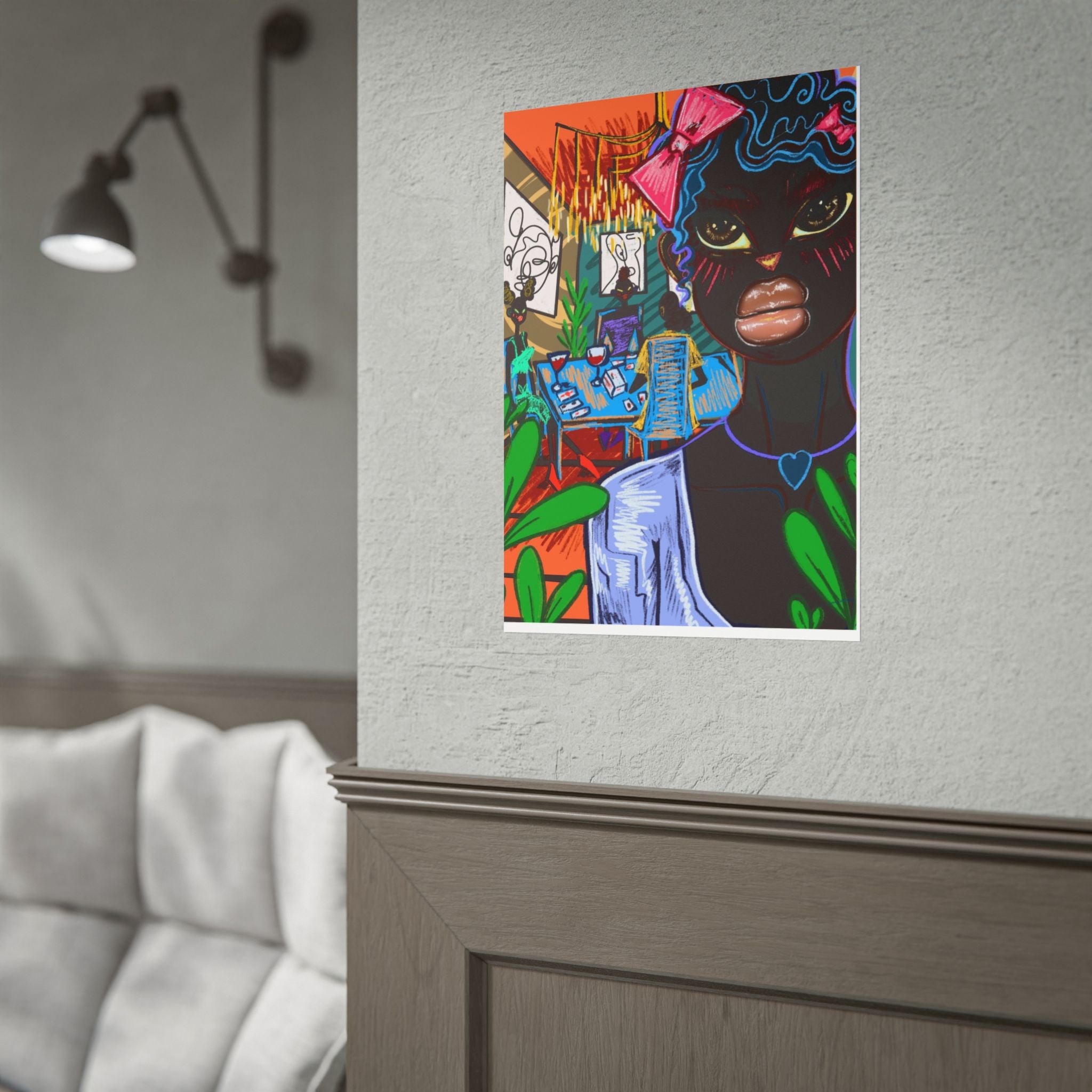 Copy of Rolled Art Poster — Colorful Afrocentric Girl Illustration