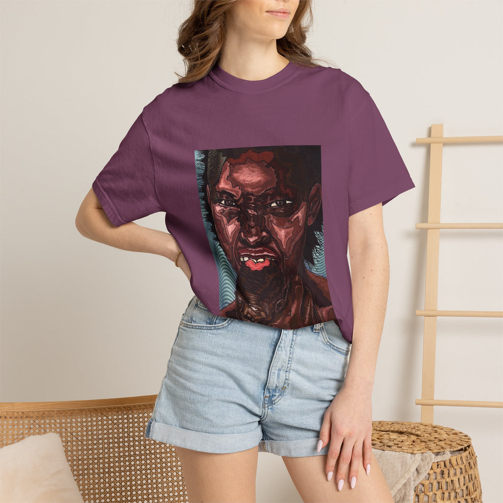 Graphic Portrait T-Shirt — Bold Expressive Face Art Tee