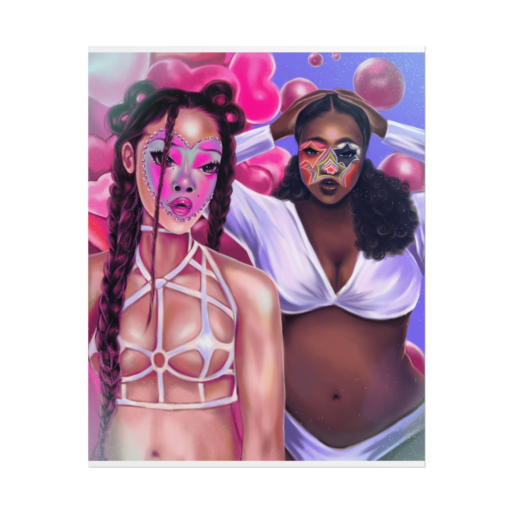 Rolled Poster — Vibrant Afro-Futurist Portrait Art Print