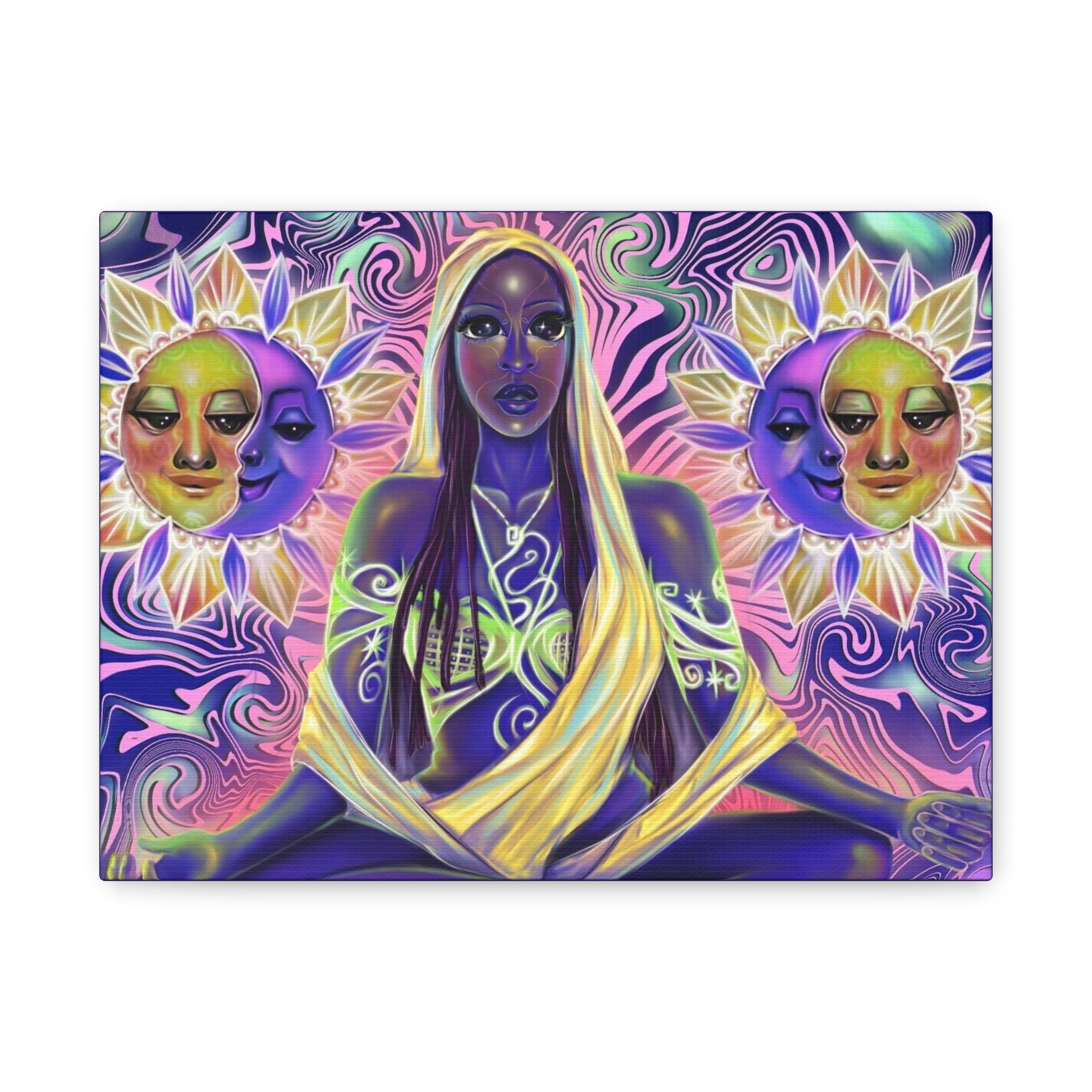 Mystic Goddess Sun & Moon Matte Canvas