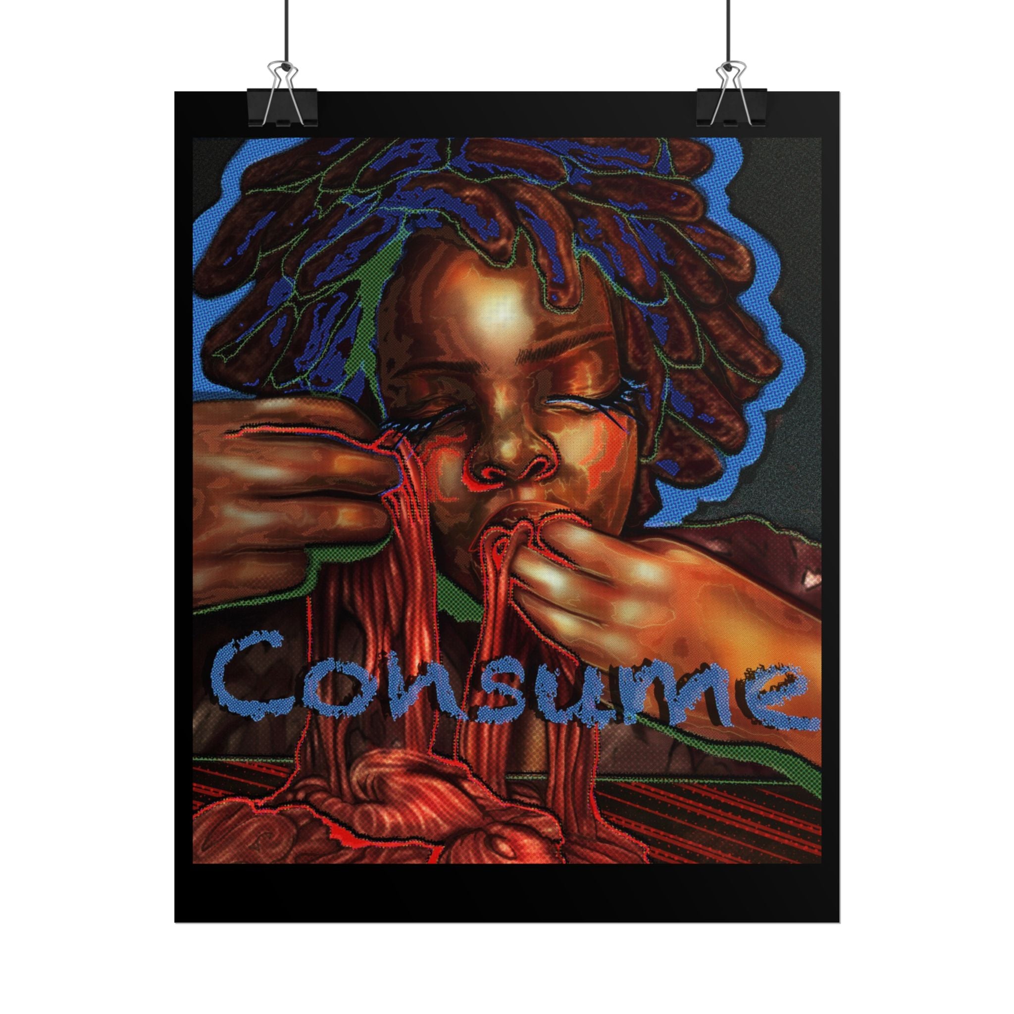 Consume Art Poster — Surreal Portrait Wall Print