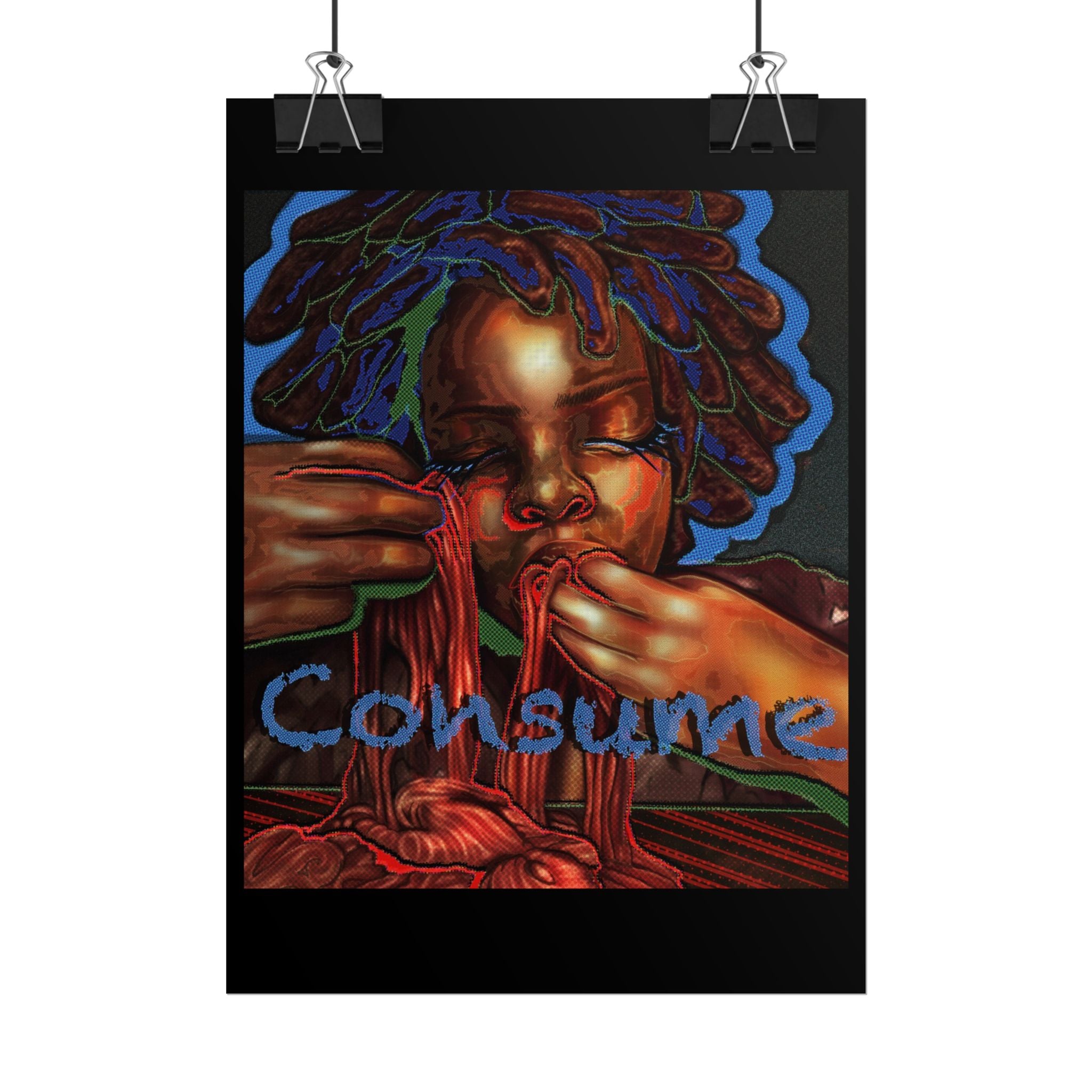 Consume Art Poster — Surreal Portrait Wall Print