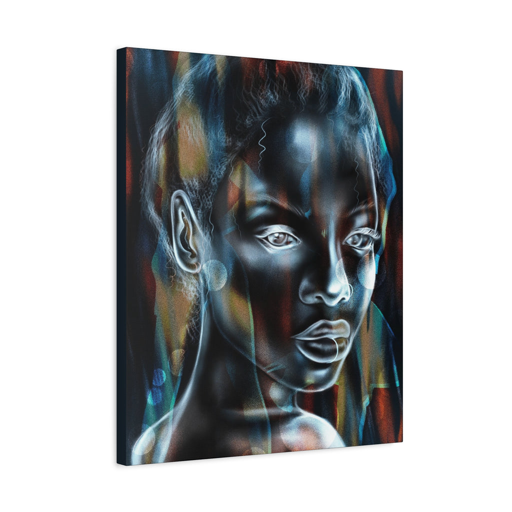 Matte Stretched Canvas Wall Art — Ethereal Portrait Painting