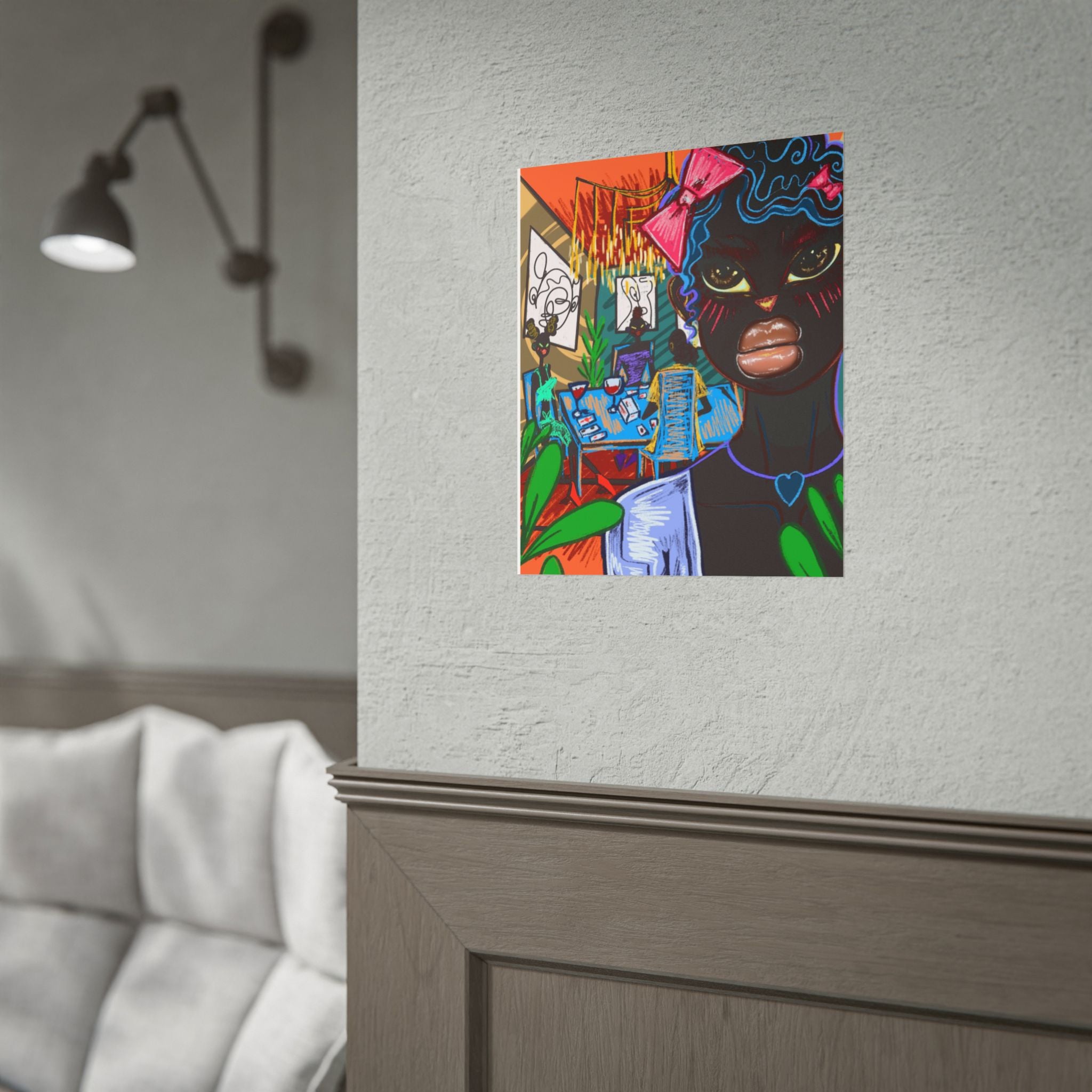Copy of Rolled Art Poster — Colorful Afrocentric Girl Illustration