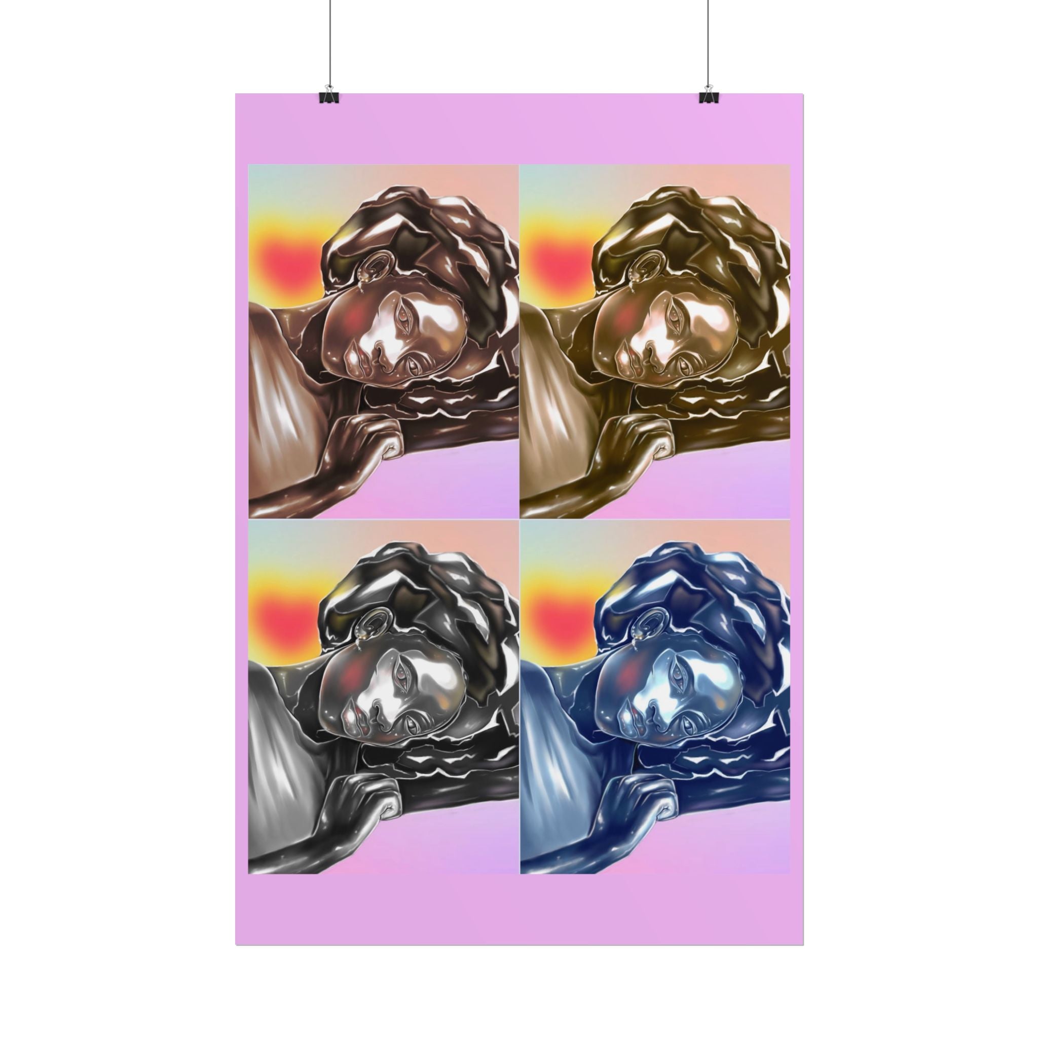 Pop Art Sleeping Angel Poster — Rolled Wall Art Print