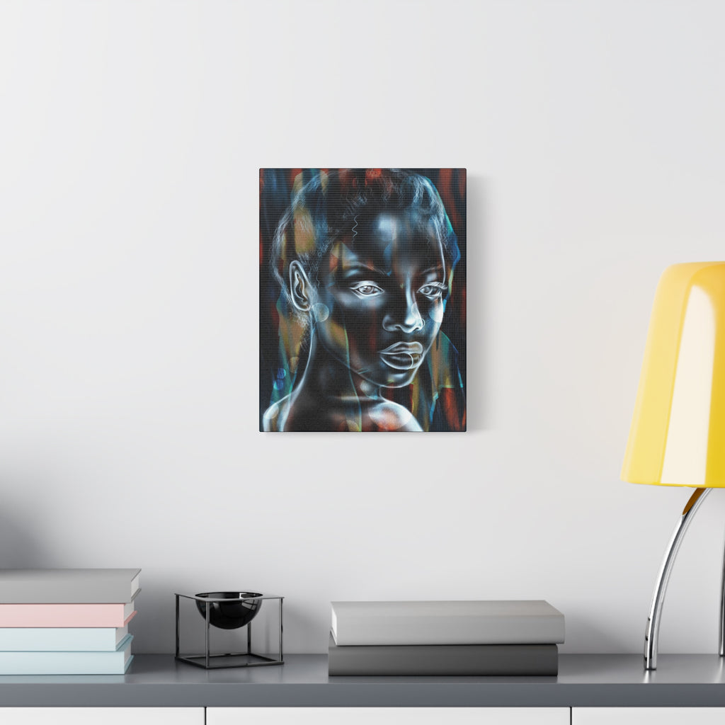 Matte Stretched Canvas Wall Art — Ethereal Portrait Painting