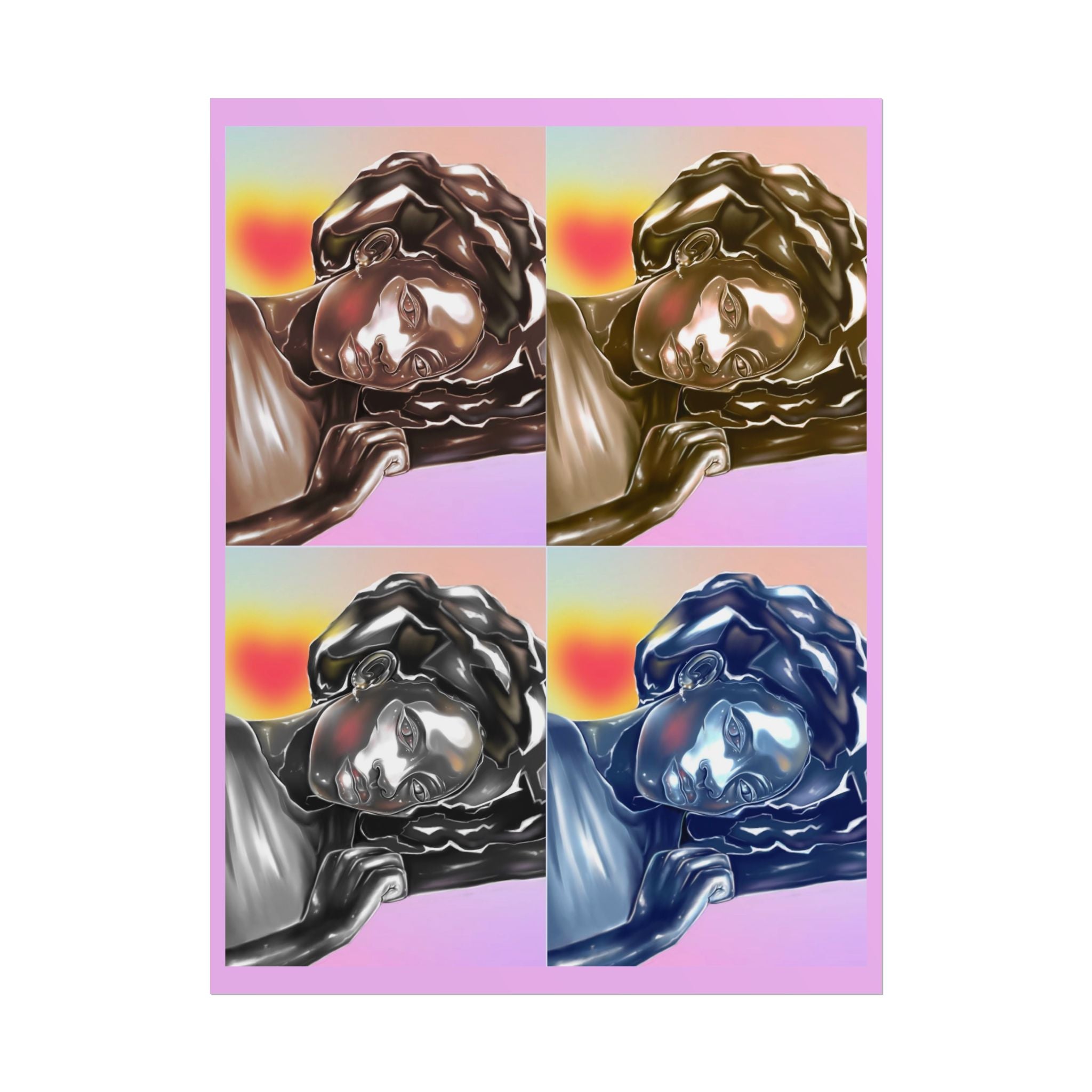 Pop Art Sleeping Angel Poster — Rolled Wall Art Print