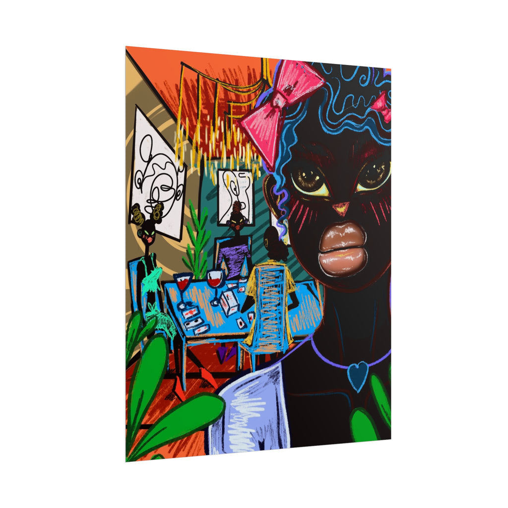 Copy of Rolled Art Poster — Colorful Afrocentric Girl Illustration