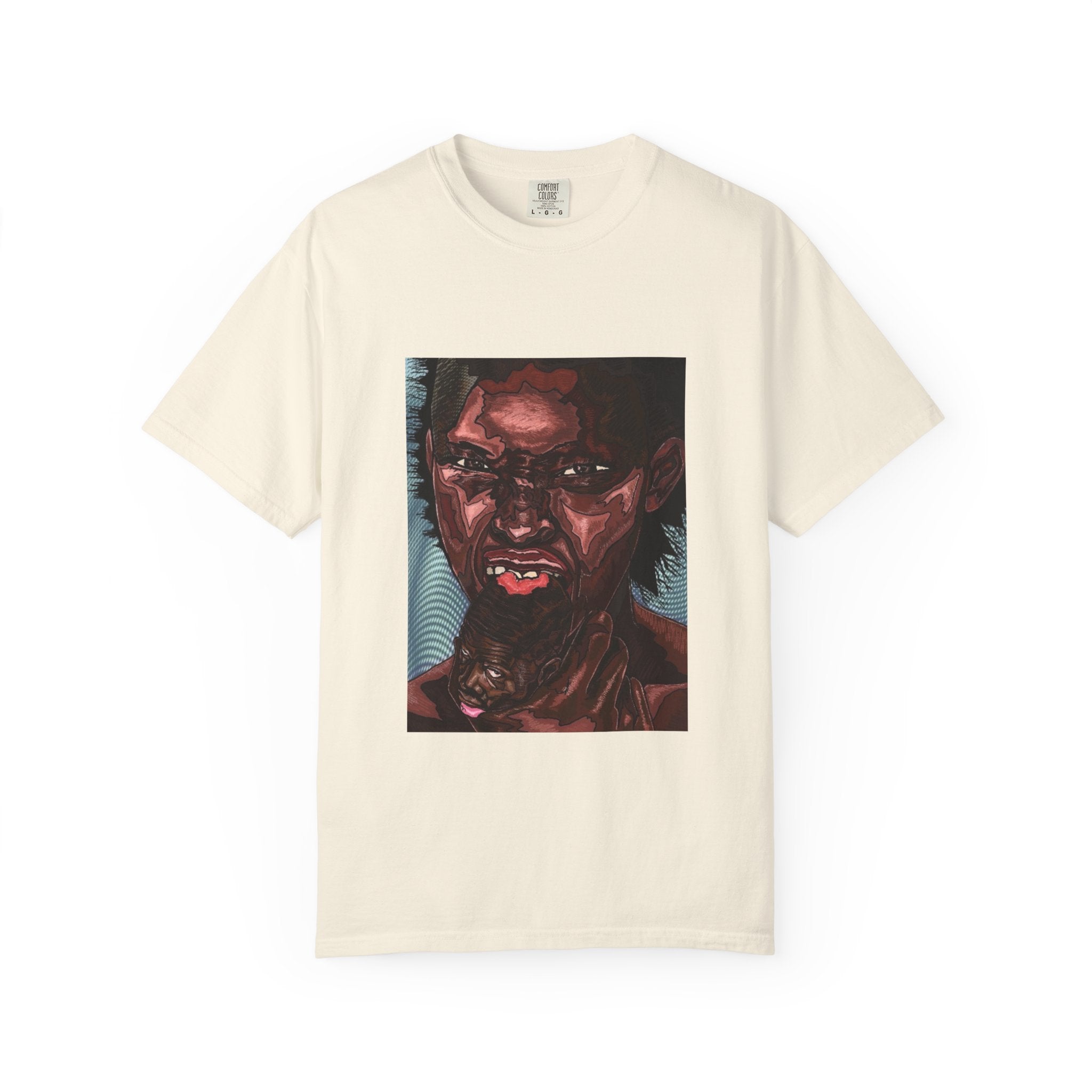 Graphic Portrait T-Shirt — Bold Expressive Face Art Tee